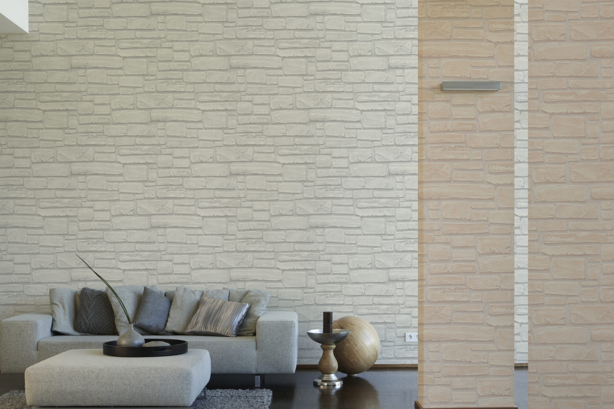 AS Vliestapete Elements 2 Steintapete Weiß 662316