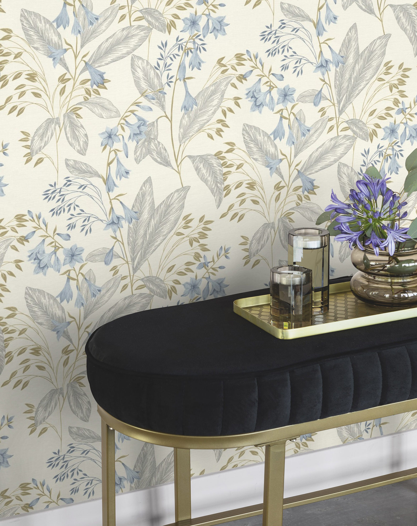 Rasch Vliestapete Beltesto Blau Floral 794441