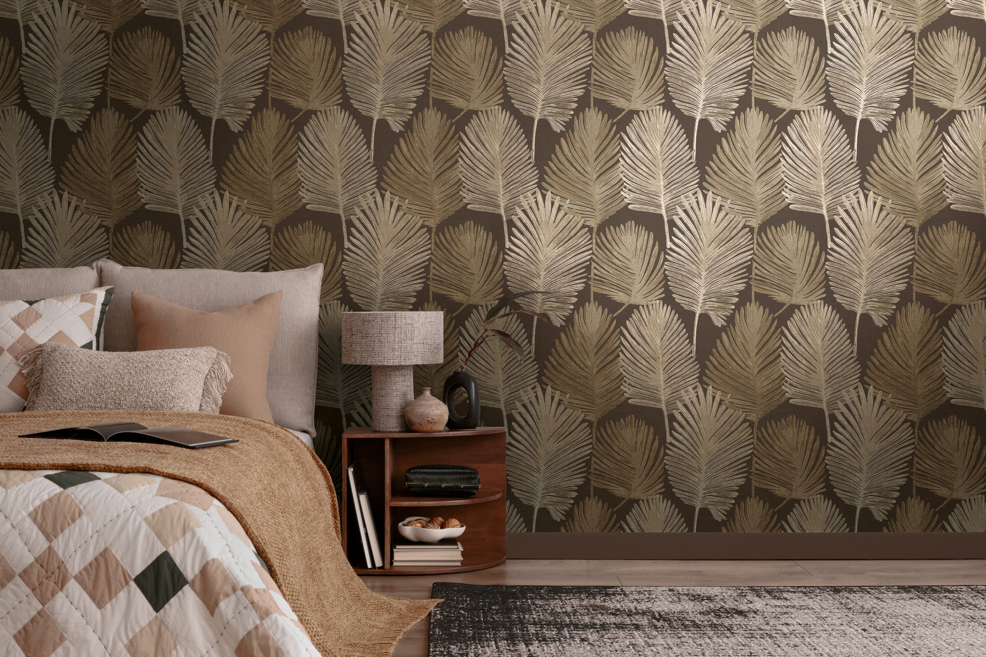 AS Vliestapete MS Hot Spots Floral Braun 786736