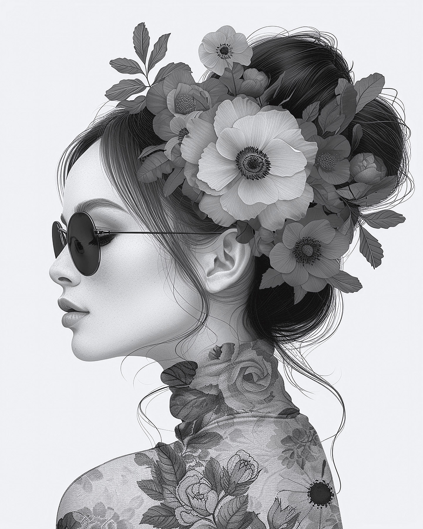 AS Leinwandbild Flowergirl Grey DD132895