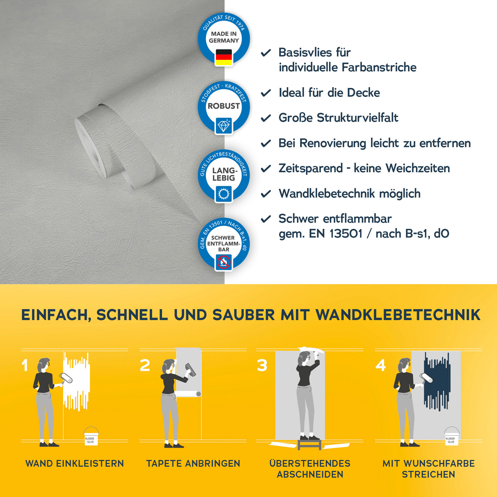 AS Vliestapete Meistervlies 8 überstreichbar 377913