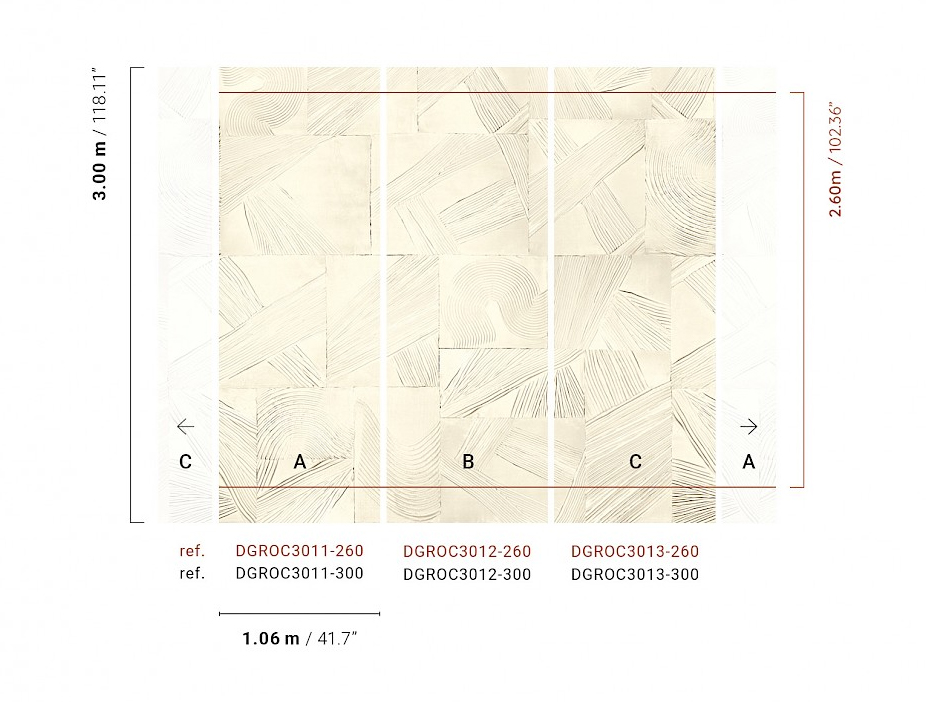 Masureel Fototapete Panel Rock Paros White DGROC3011260