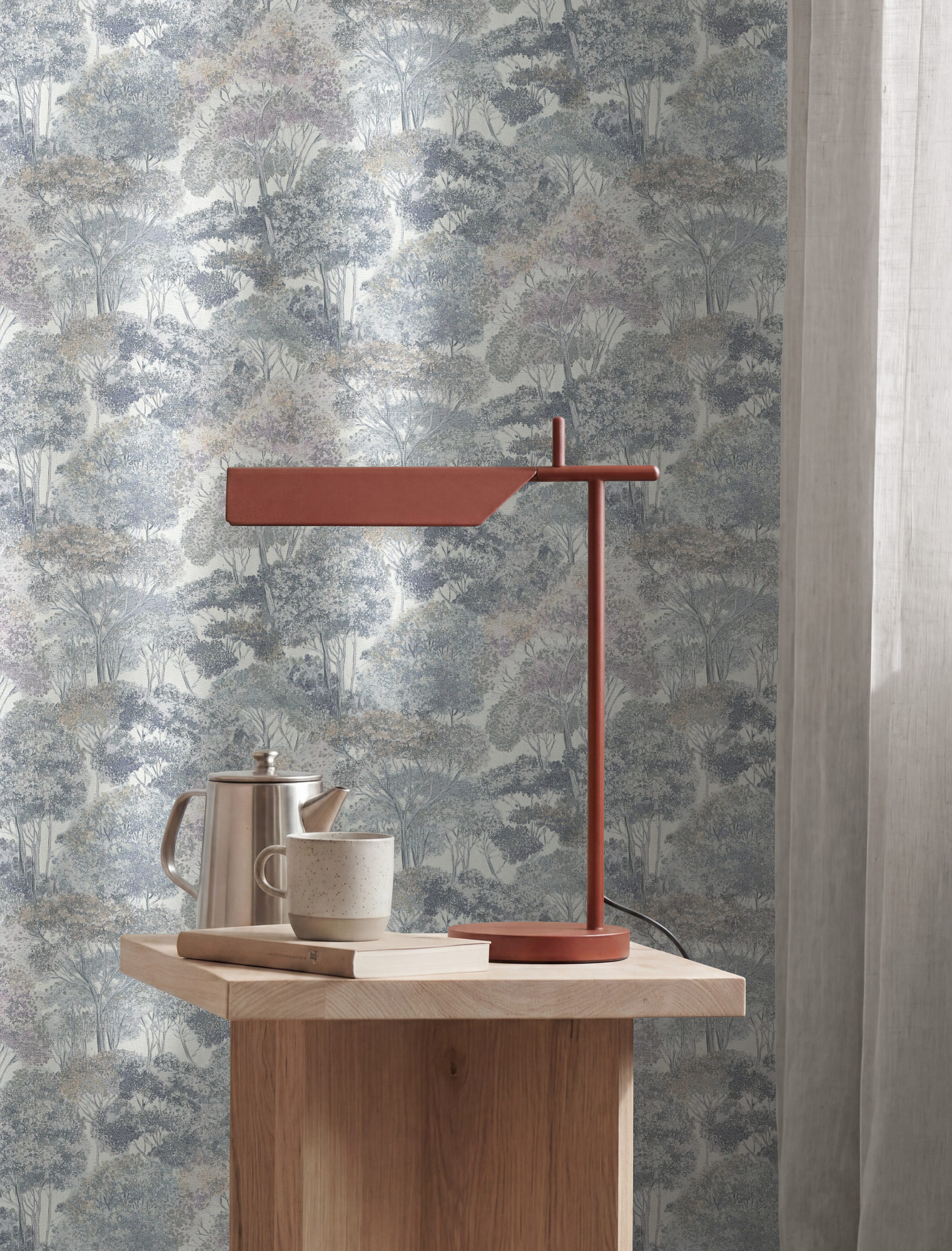 AS Vliestapete Trend Spectrum Waldtapete Blau 792273