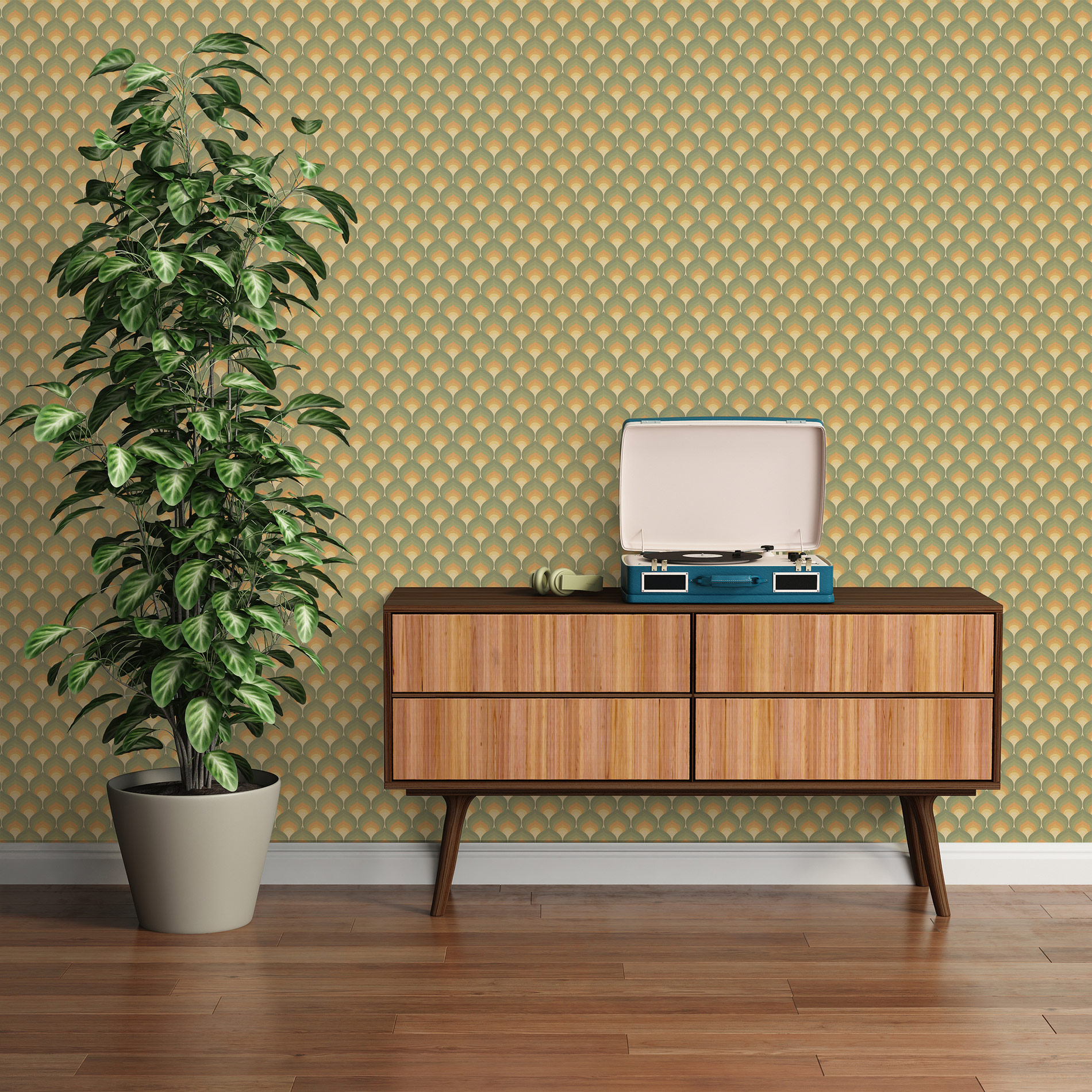 AS Creation Vliestapete Retro Chic Grün 395381