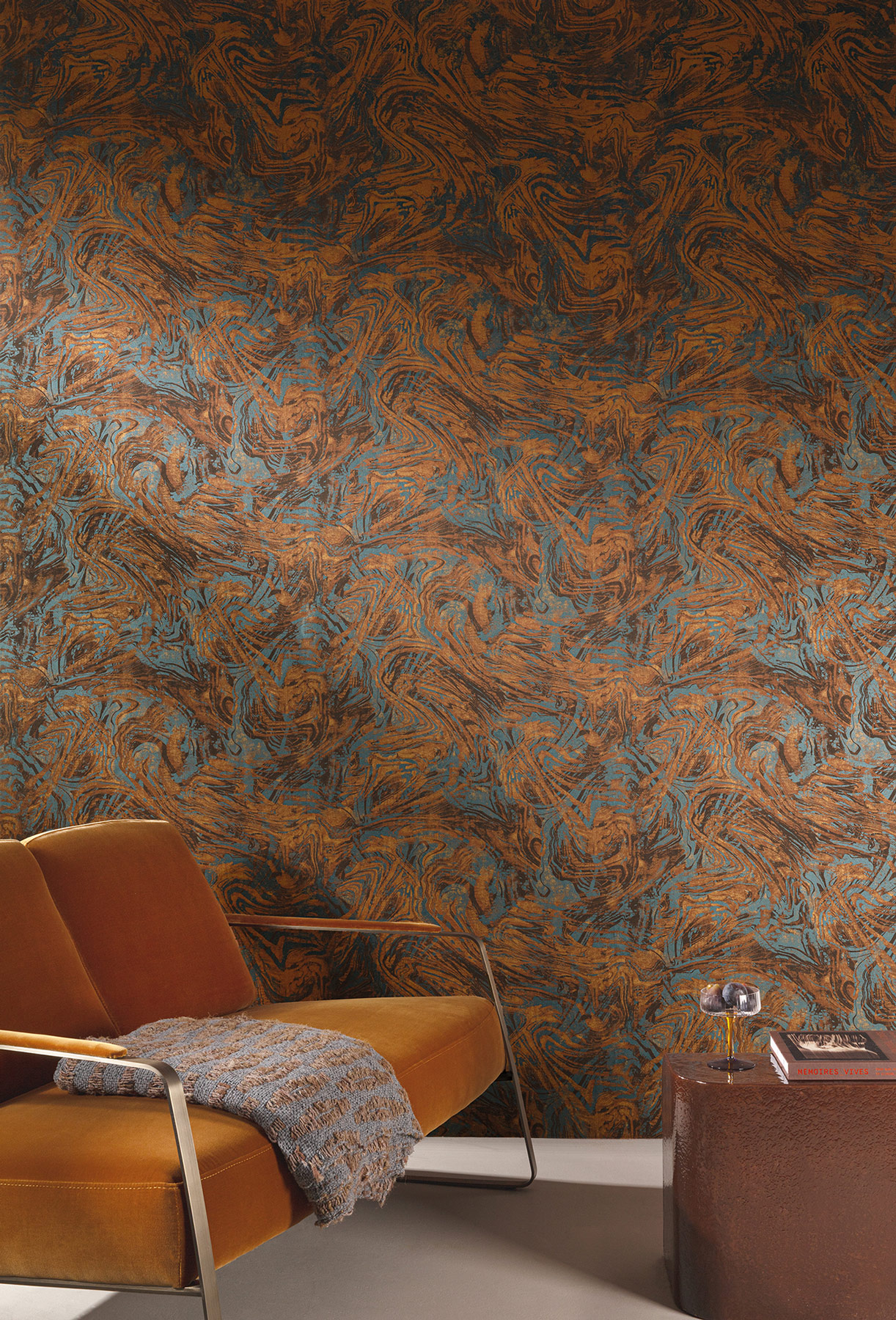 Masureel Vliestapete Erosion Ebru Rust ERO401