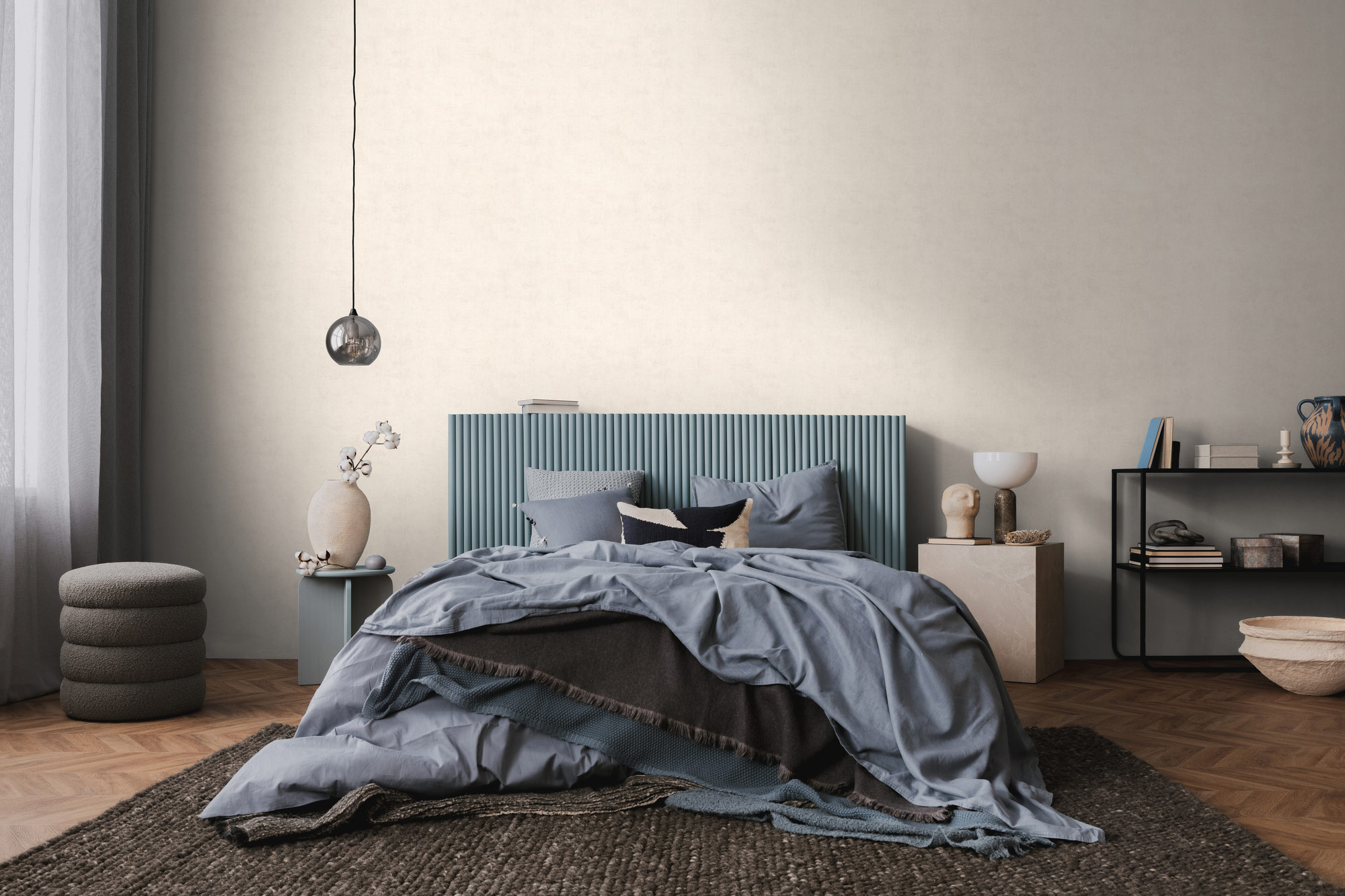 AS Vliestapete Nordic Feeling Unitapete Creme 791539