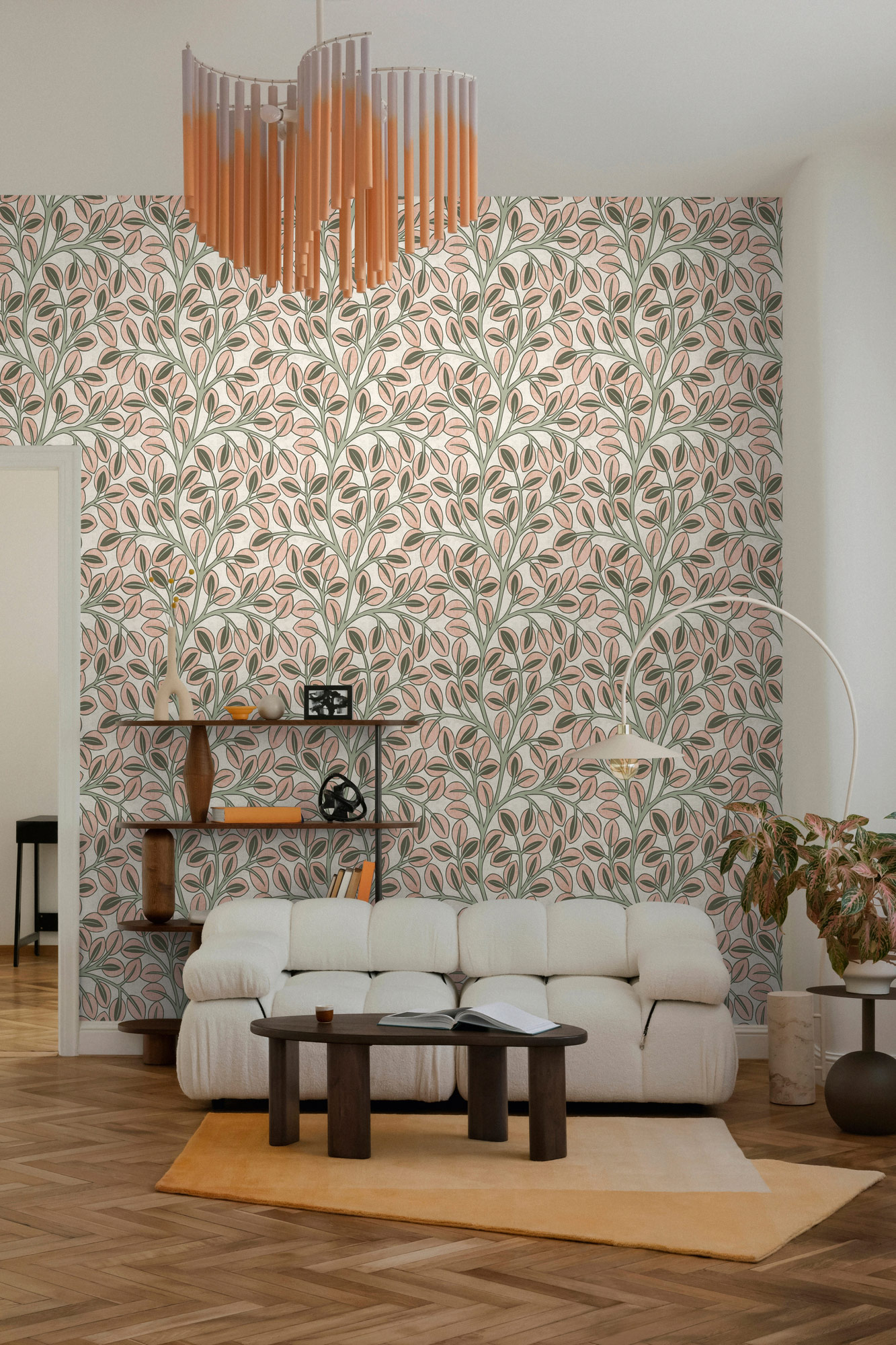 AS Vliestapete Nordic Feeling Blätter Zweige Grau 791502