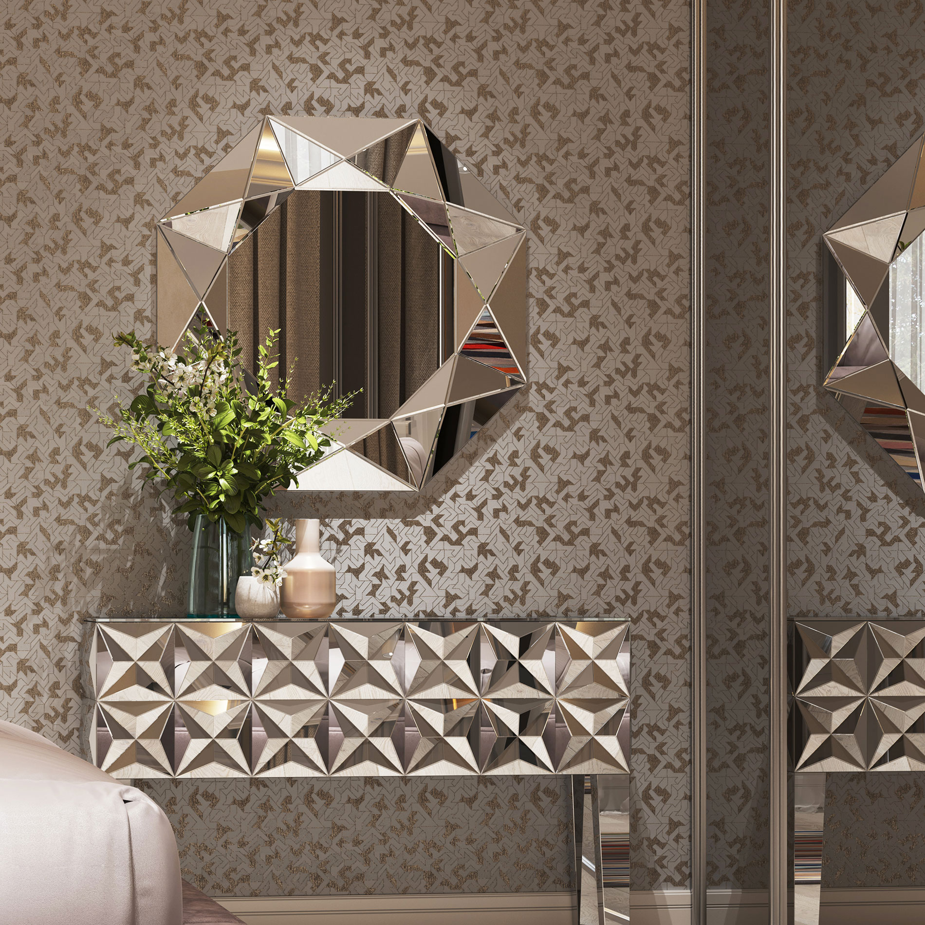 Rasch Textil Vliestapete Splendor grafisches Muster 109502