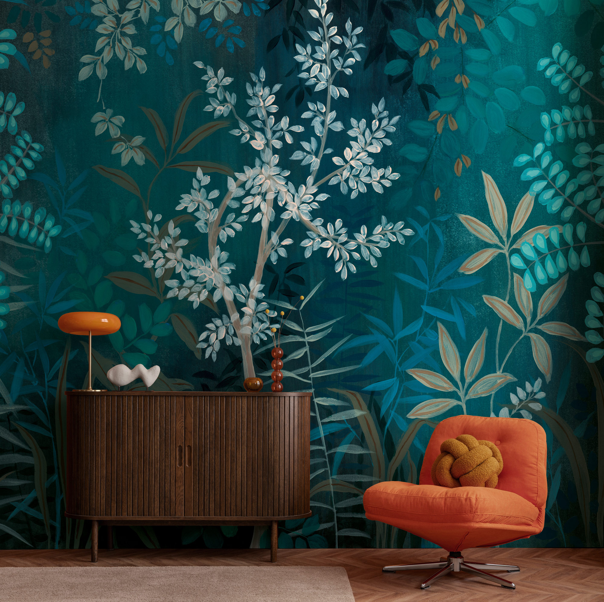 AS Fototapete The Wall 4 Tropisch Blau 396141