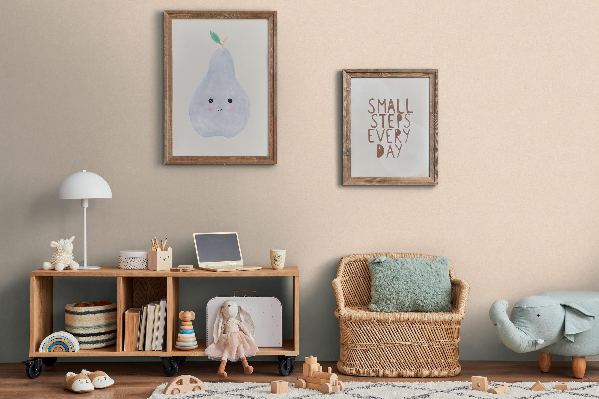 AS Vliestapete Kids Studio Unitapete Beige 397812