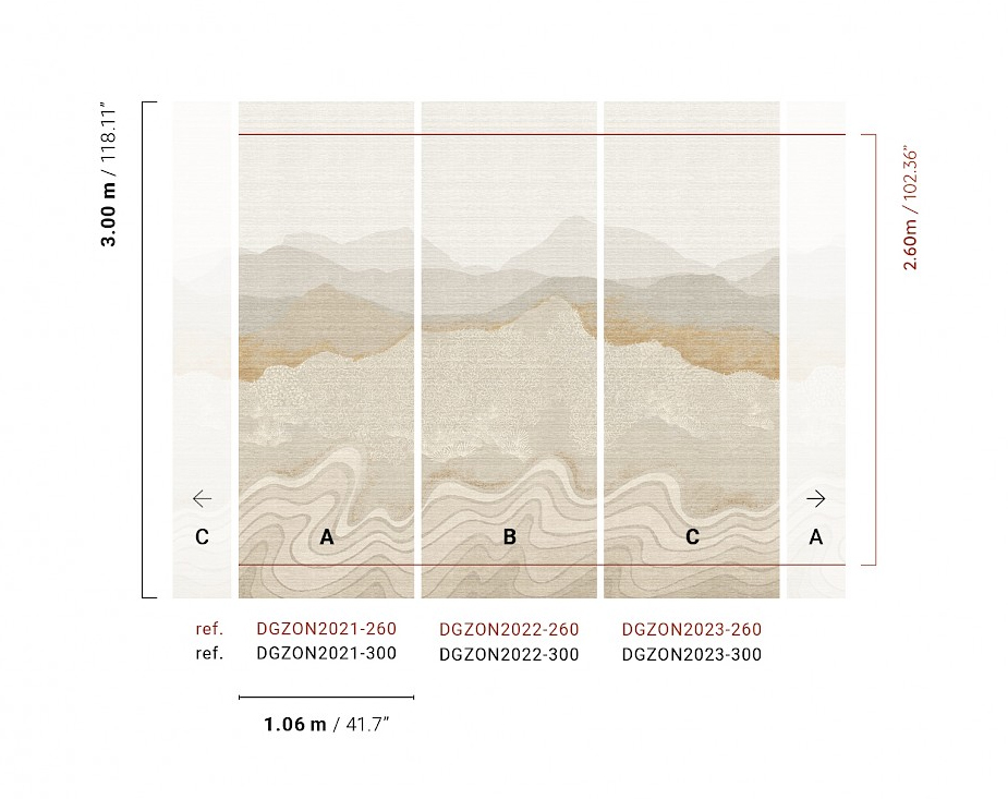 Masureel Fototapete Panel Amazone Nebula Gold DGZON2021260