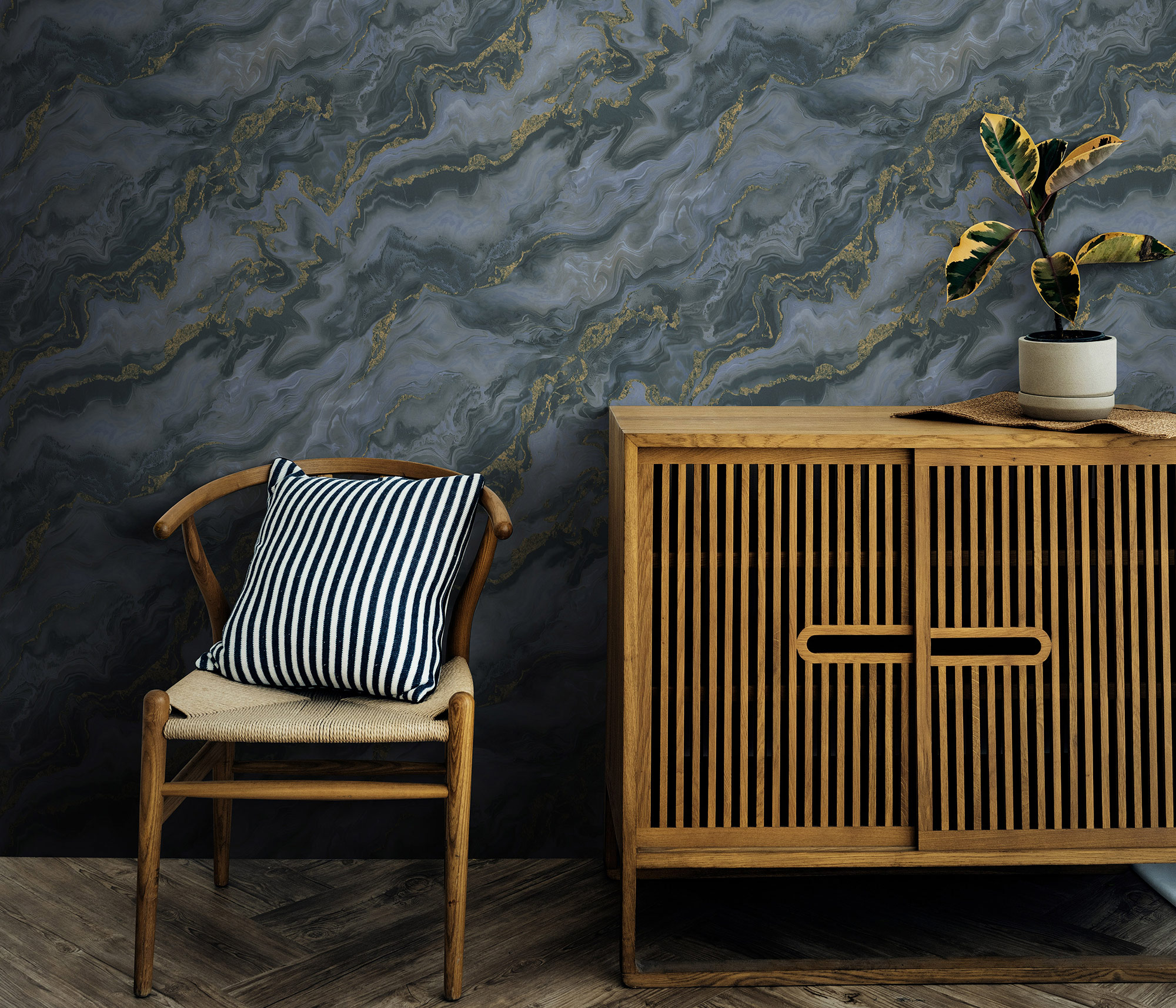 Erismann Vliestapete Elle 4 blau 1044708