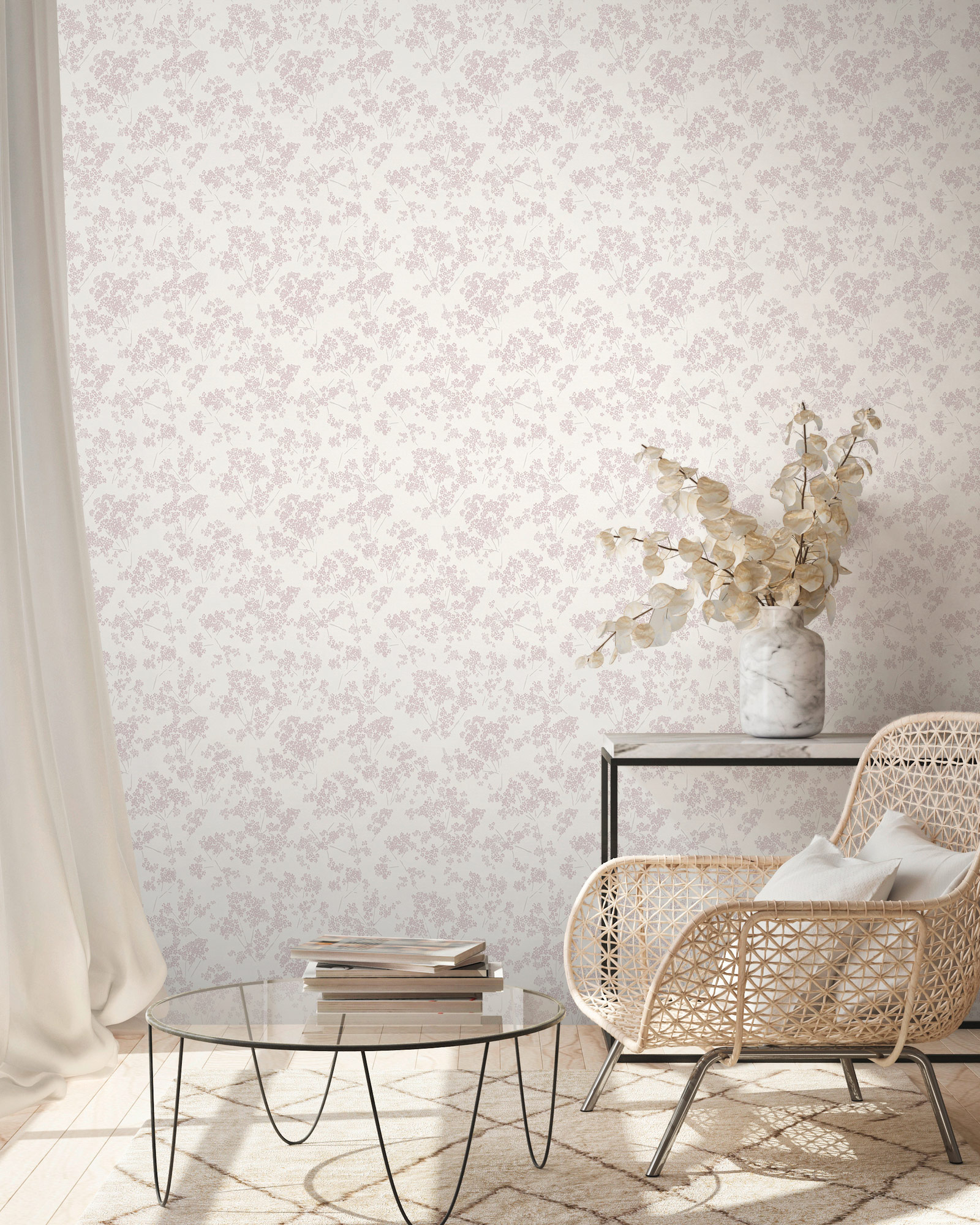 AS Vliestapete Casual Living Weiß Blümchen 395481