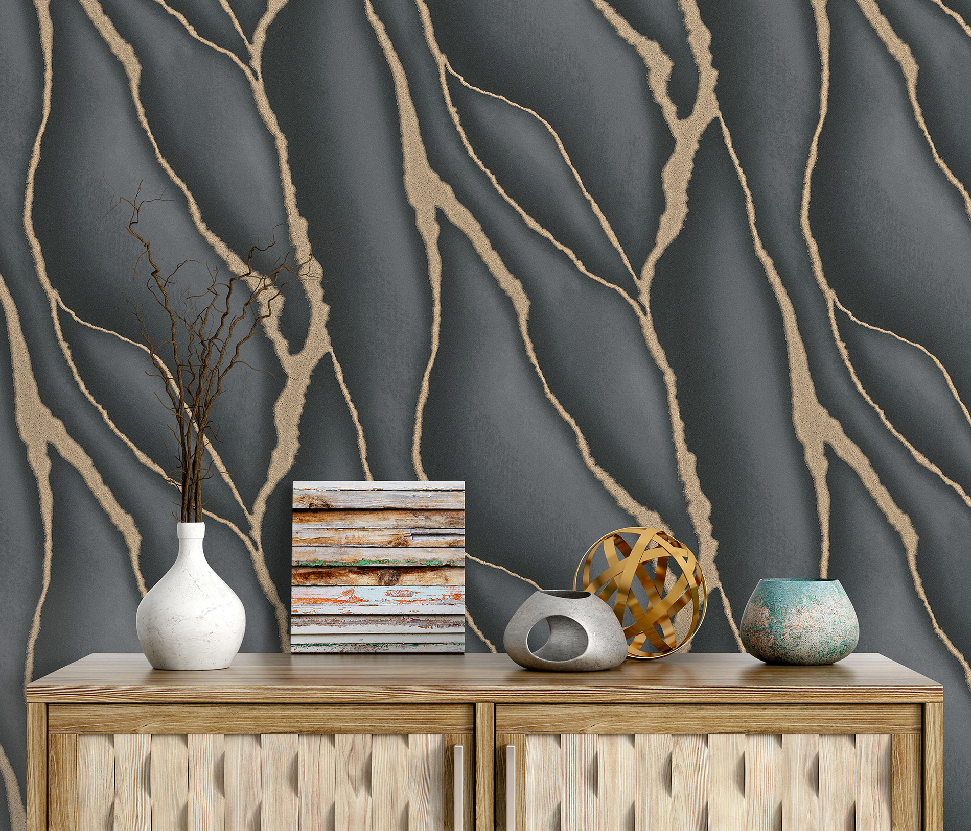 Erismann Vliestapete Elle 3 schwarz 1034515