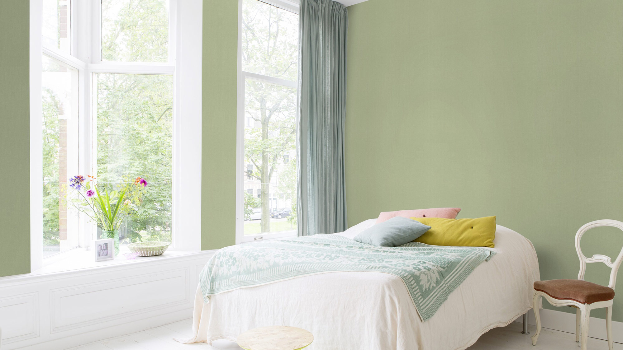 Rasch Vliestapete Liverna Grün-Salbei 423938