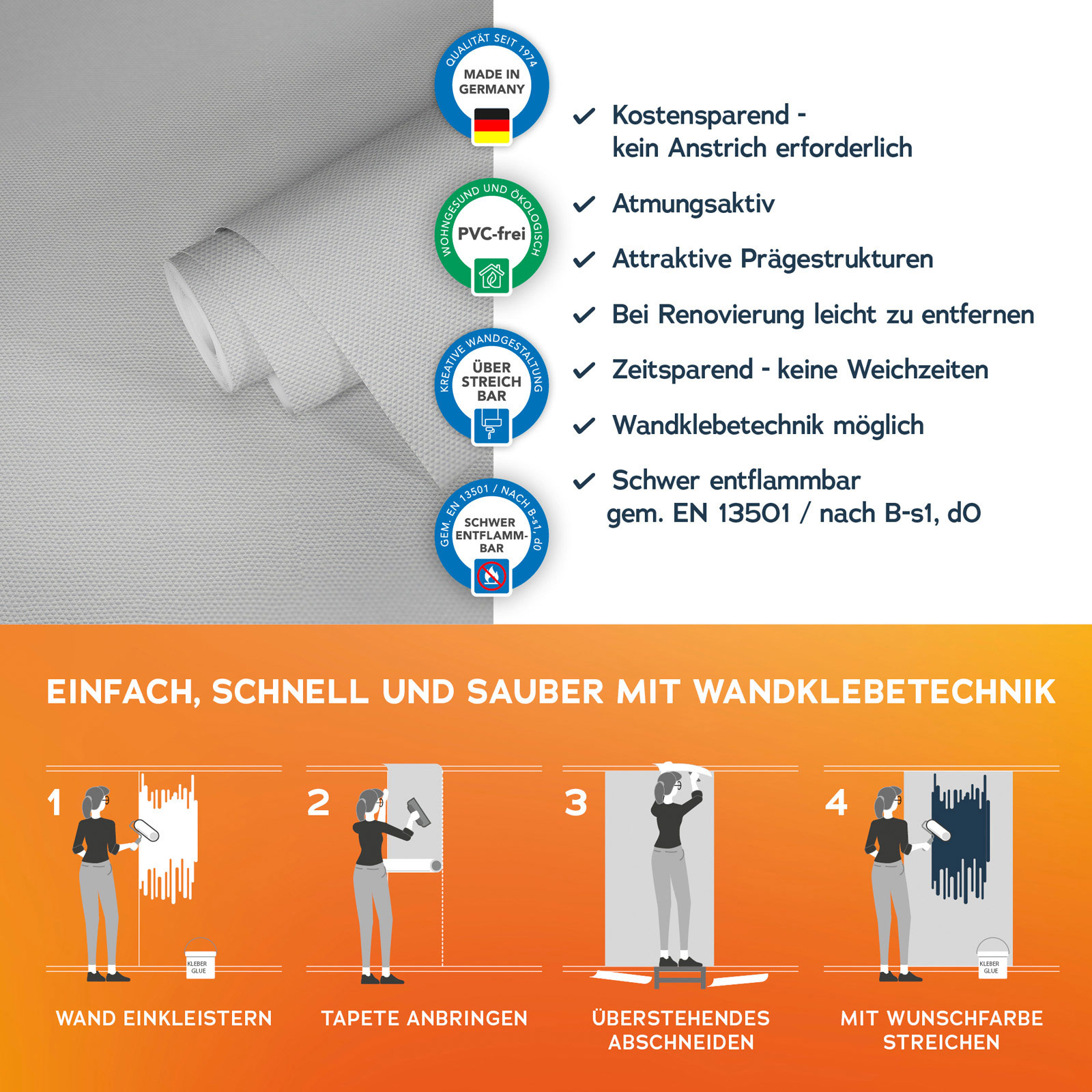 AS Vliestapete Meistervlies 8 überstreichbar 141019