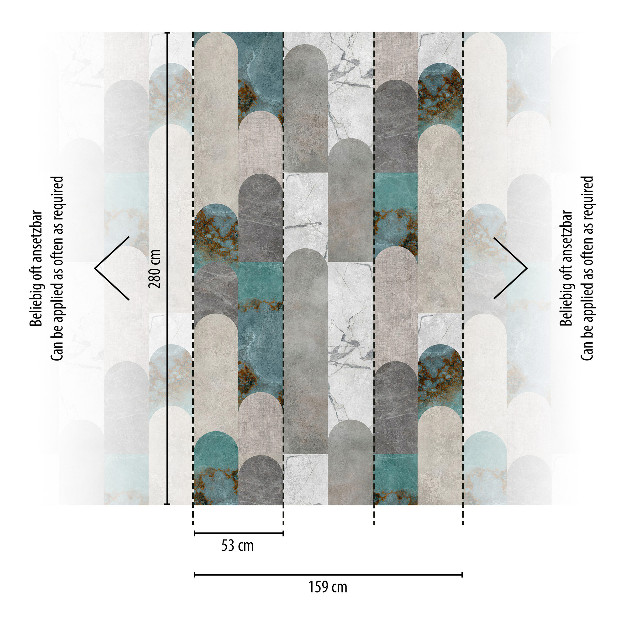 Livingwalls Vliestapete The Wall 3 Artdeco 398341