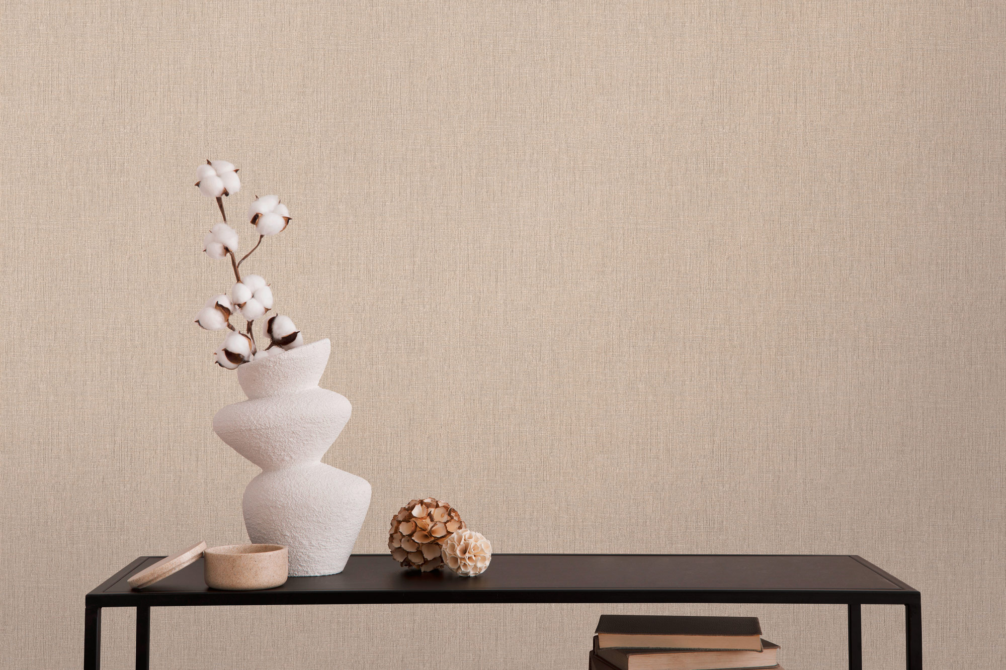 Livingwalls Vliestapete Stories of Life Uni Beige 396514