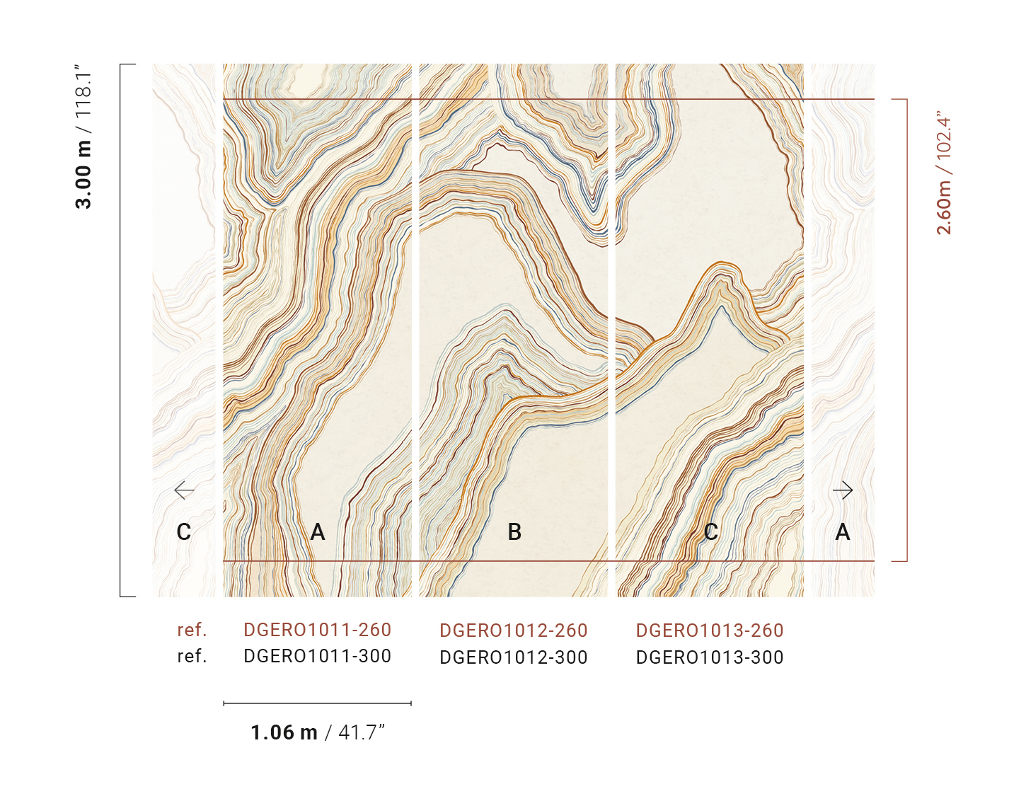 Masureel Fototapete Panel Erosion Dirillo Rust DGERO1011260