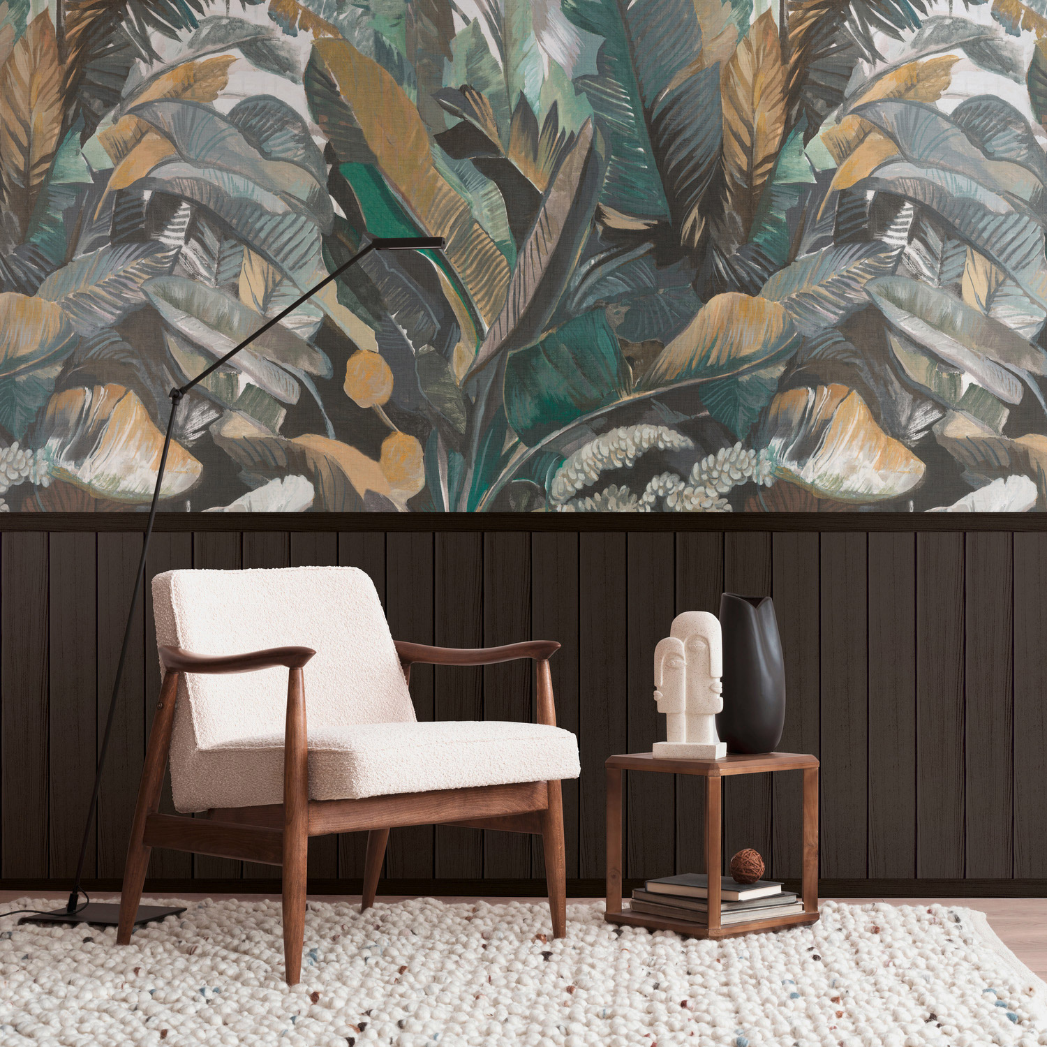 AS Vliestapete Wallpanel schwarz Dschungel 398091