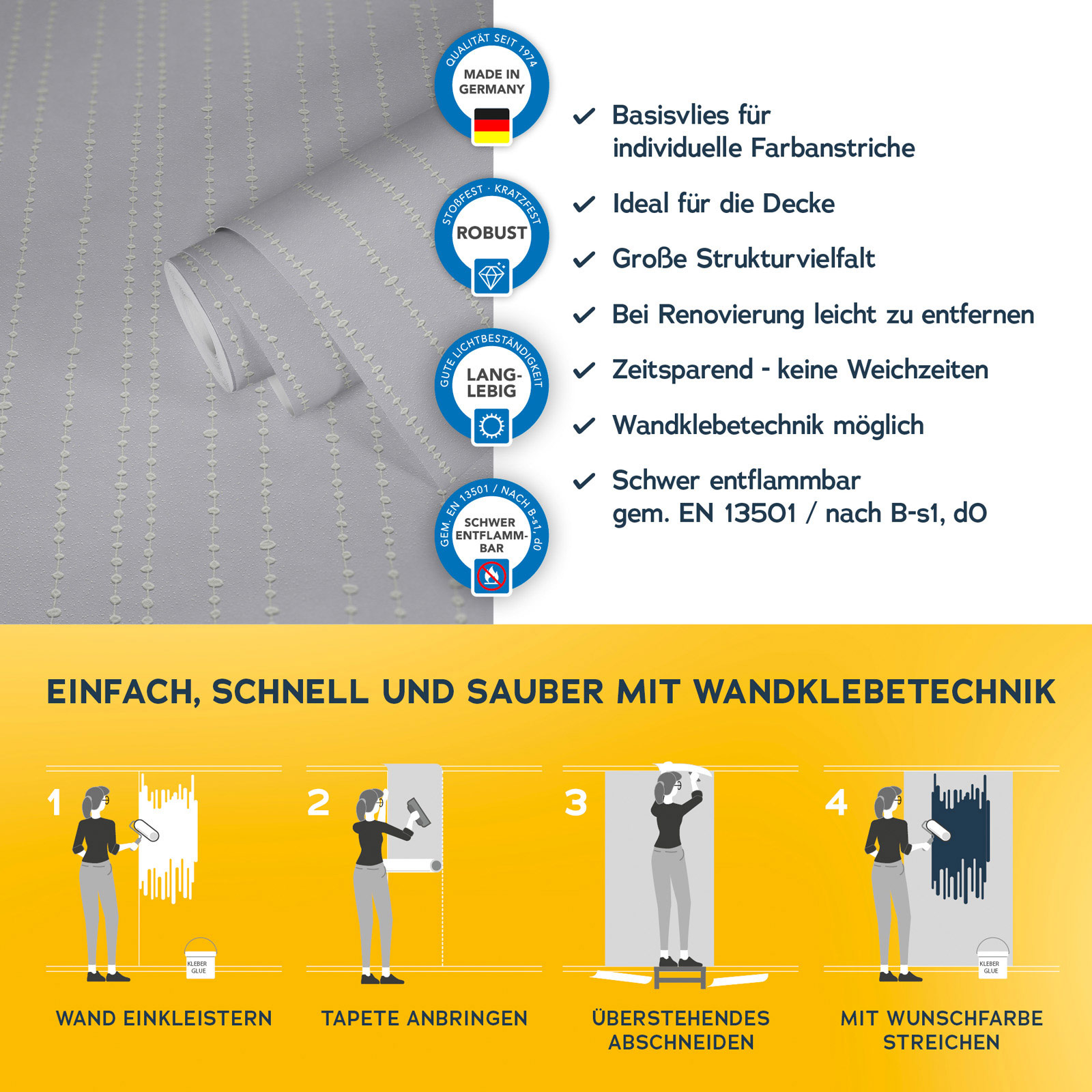 AS Vliestapete Meistervlies 8 überstreichbar 384701