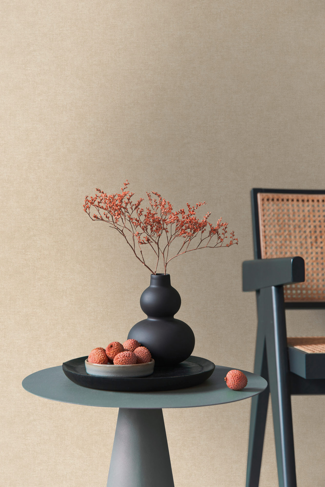 AS Vliestapete MS Hot Spots Unis Beige 395655