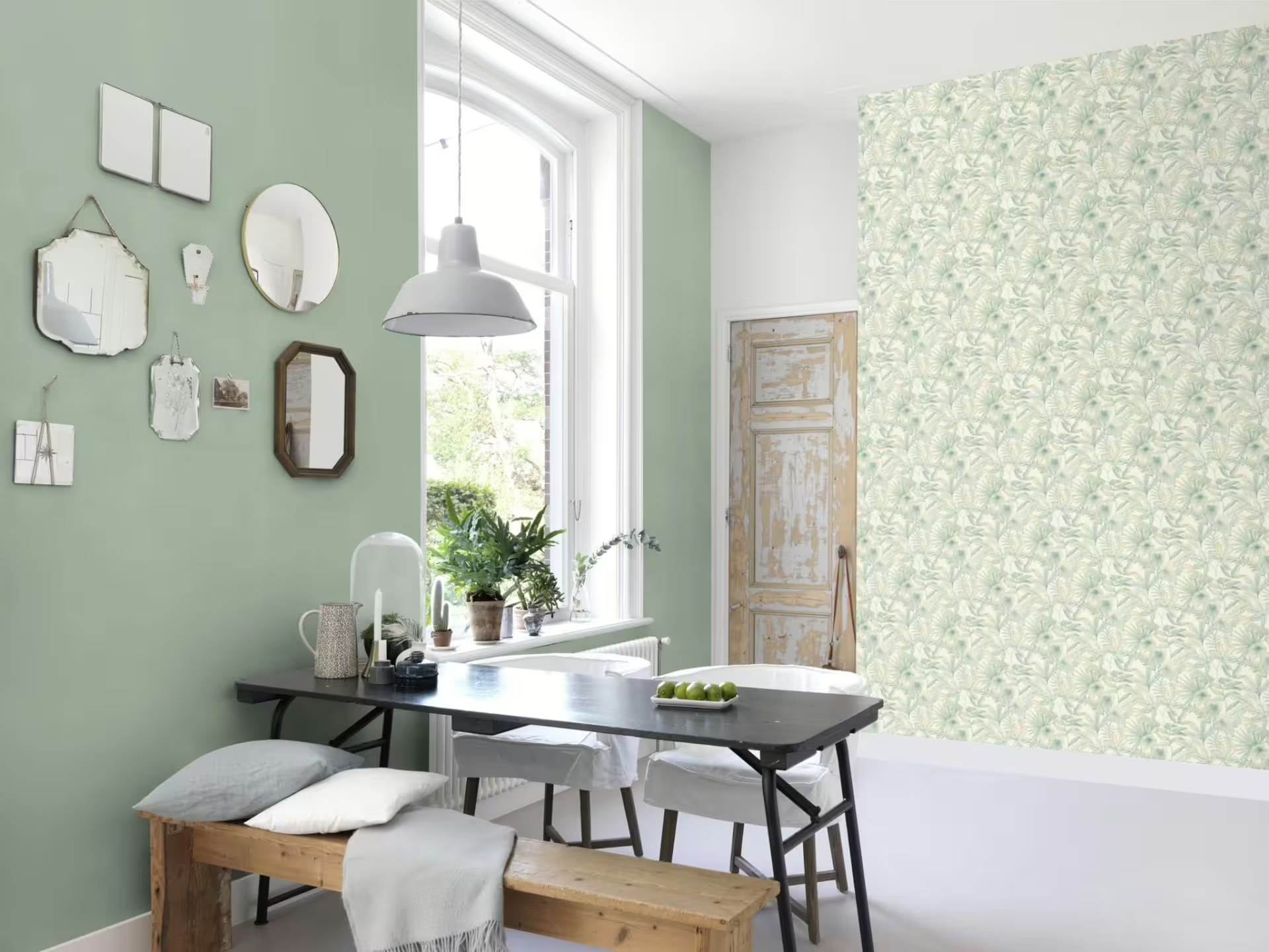 Rasch Vliestapete Allegretto Grün-Grüngrau 690743