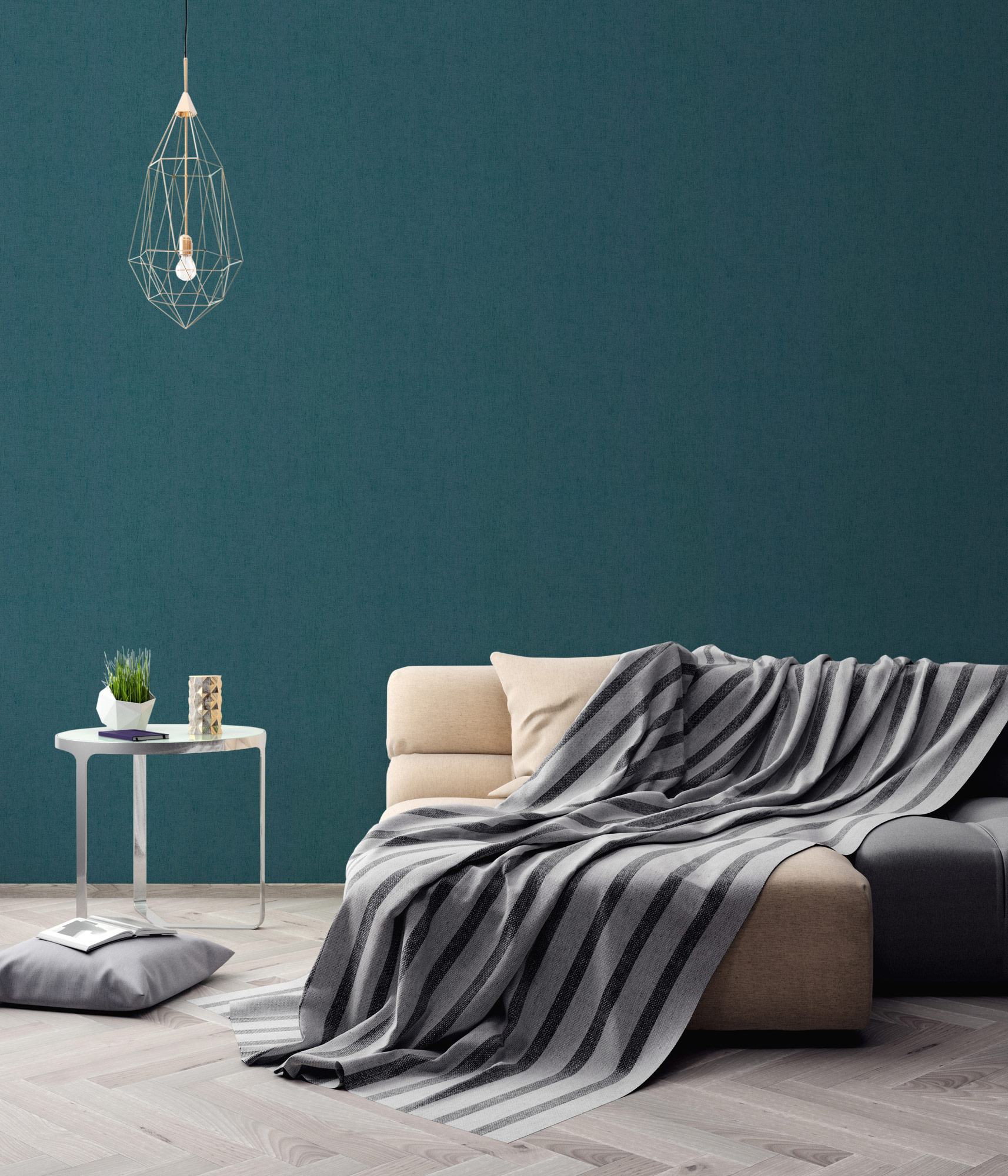 AS Vliestapete Trend Spectrum Unitapete Blau 381977