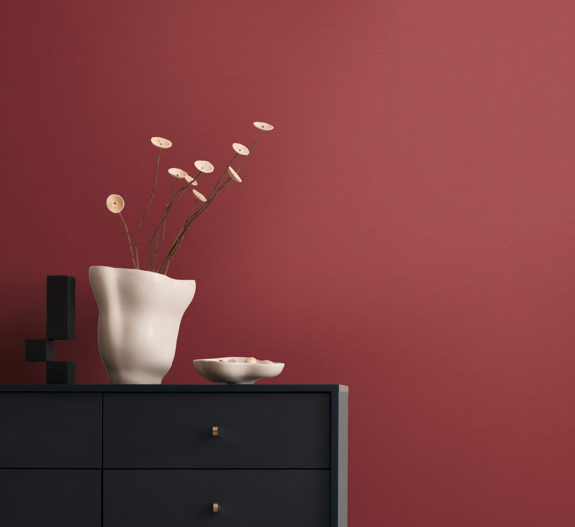 AS Vliestapete Colourful World Unitapete Rot 390981