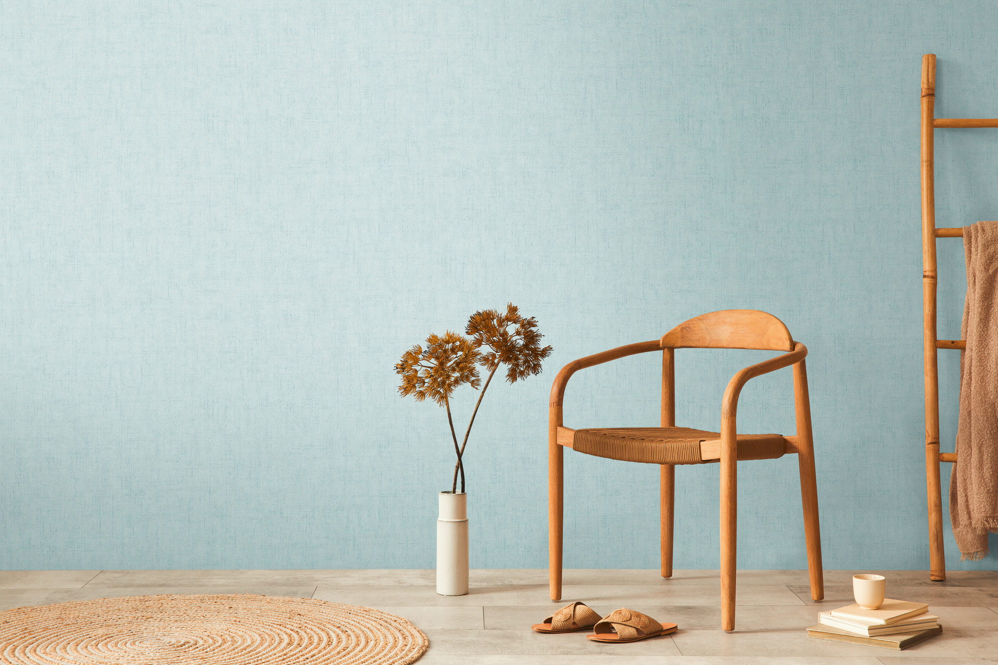 AS Vliestapete CosmoLiving Uni Blau 791092