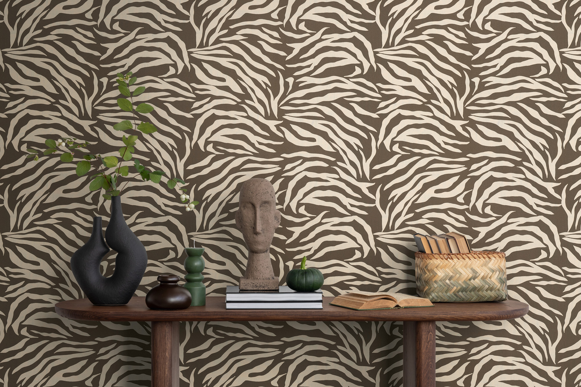 AS Vliestapete Anna d'Andrea Zebramuster Braun 782172