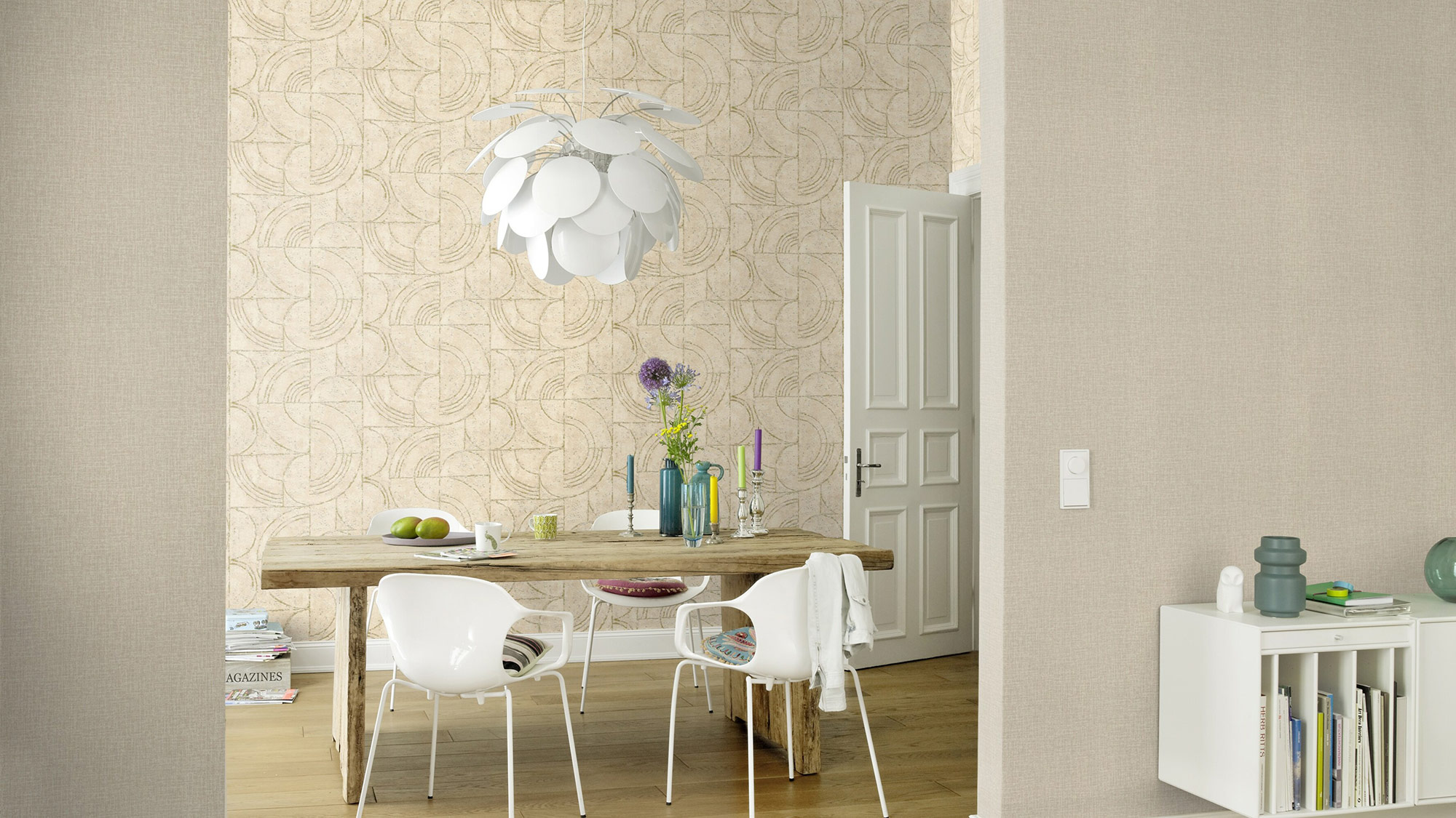 Rasch Vliestapete Welcome Home Beige-Beigebraun 653632
