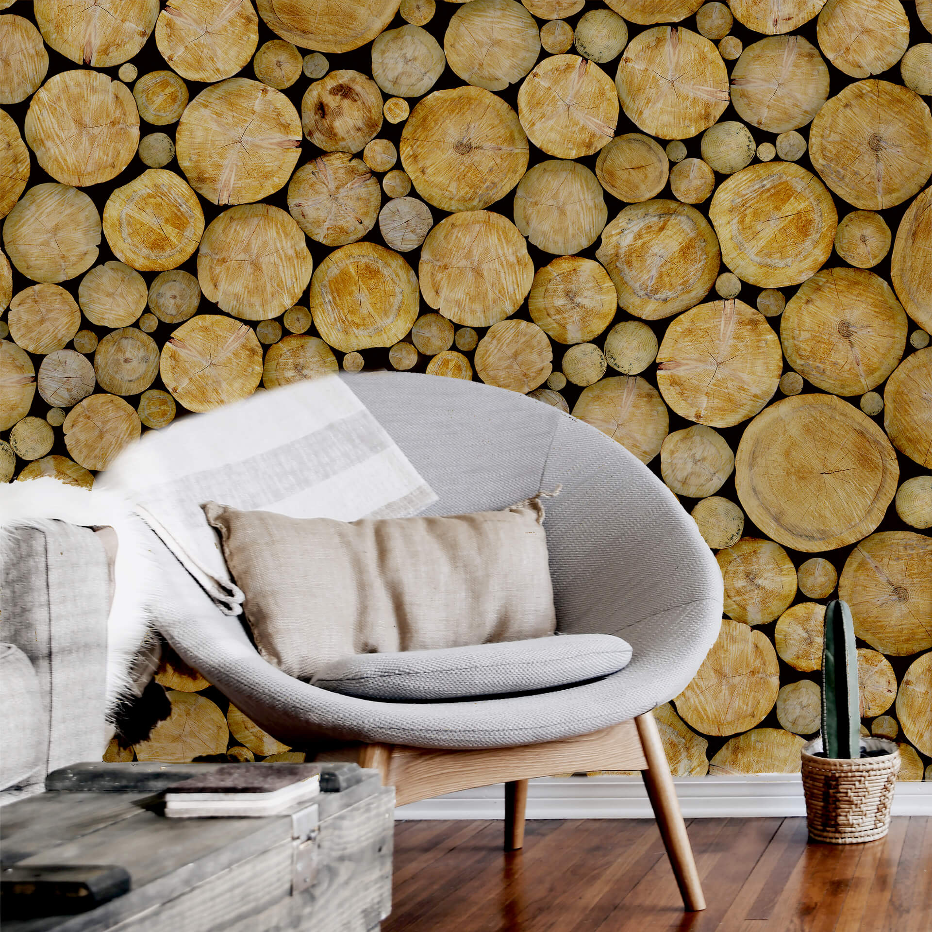 AS Fototapete Designwalls 2.0  Logs Holzoptik DD118975