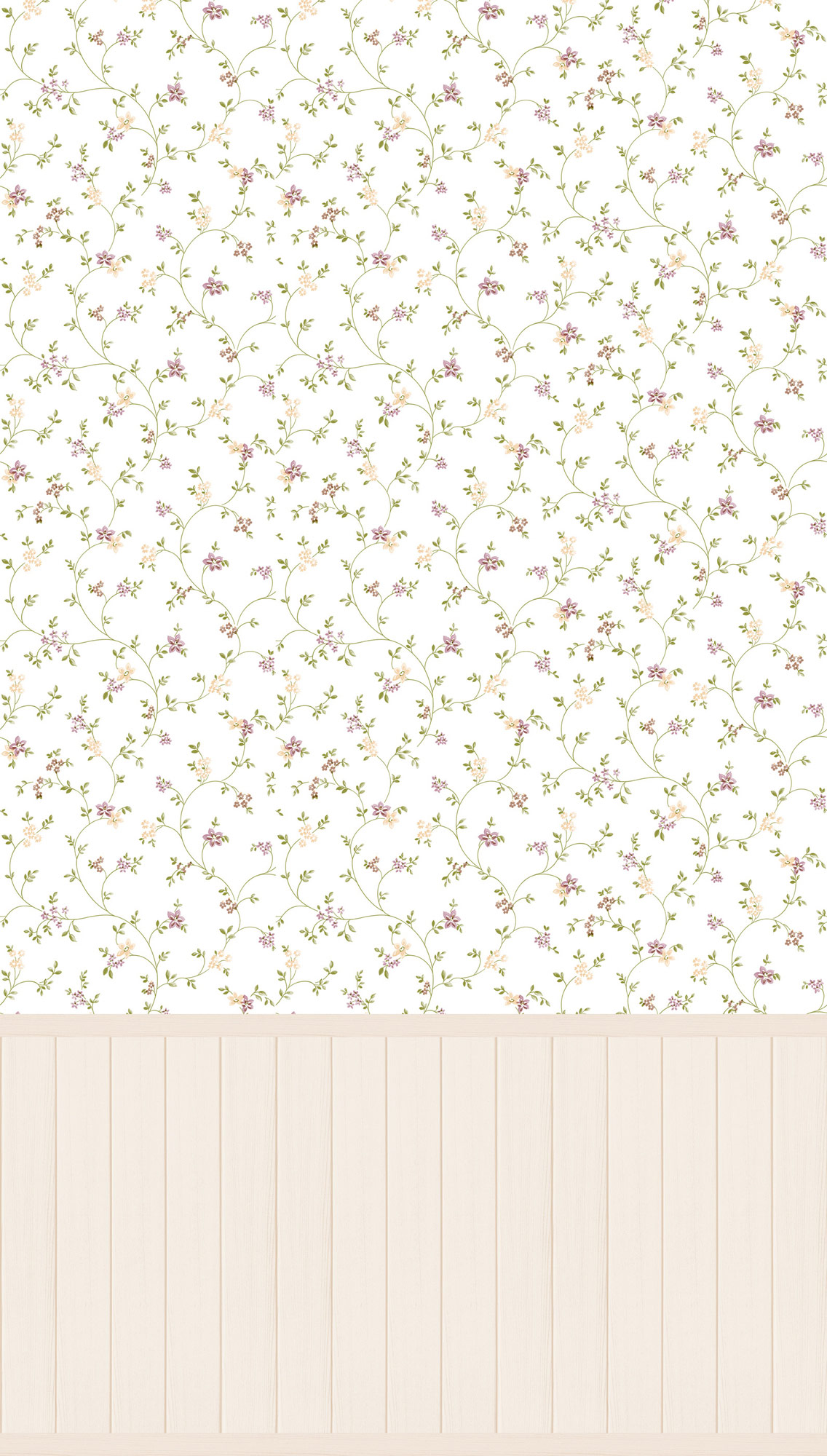 AS Vliestapete Wallpanel creme Blümchen 398051