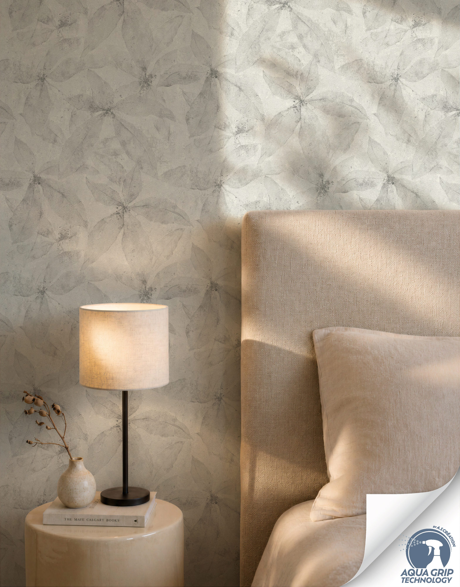 AS Vliestapete Cosiness Designdrop 2 Natur Grau 793203