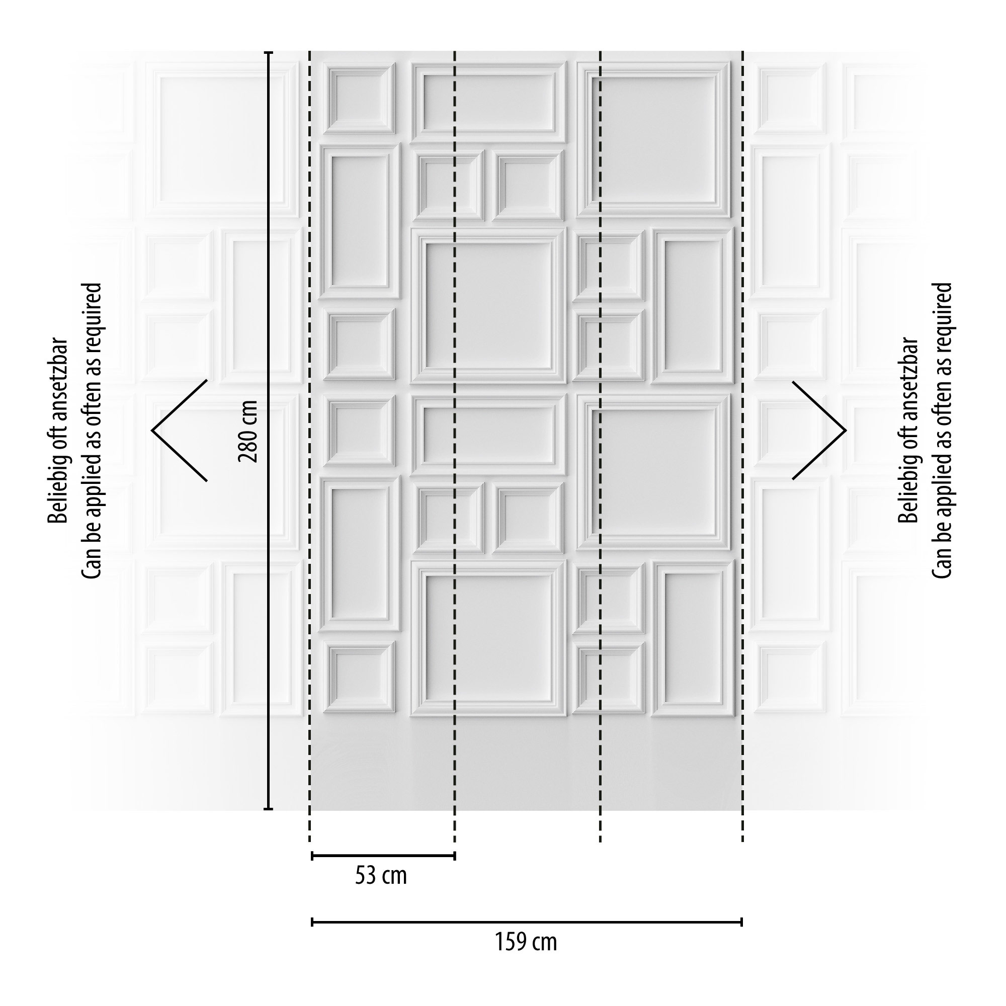 Livingwalls Vliestapete The Wall 3 Bilderrahmen 398211