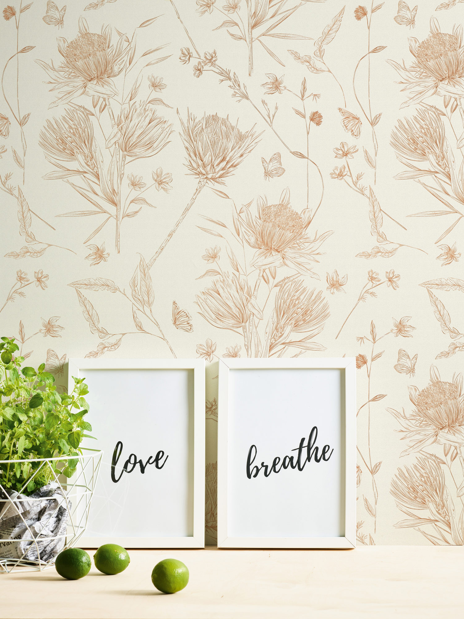 Livingwalls Vliestapete Drawn Into Nature Floral 394271