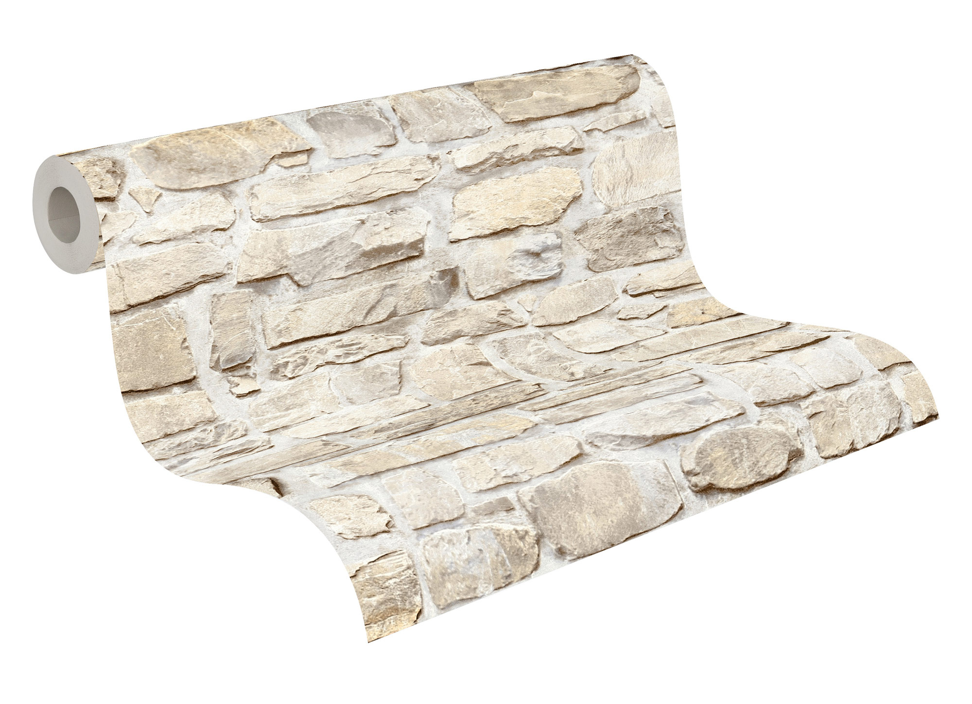 AS Vliestapete Elements 2 Steintapete Beige Mauer 363703