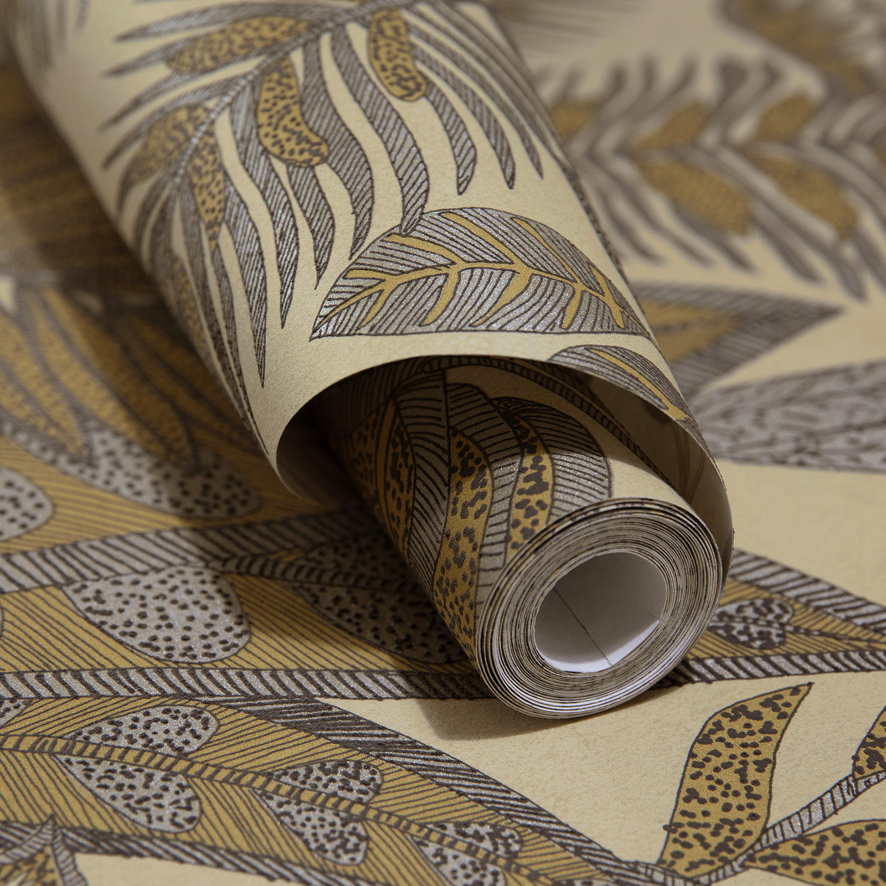 Hohenberger Vliestapete Tesoro Pianta Giallo 65578