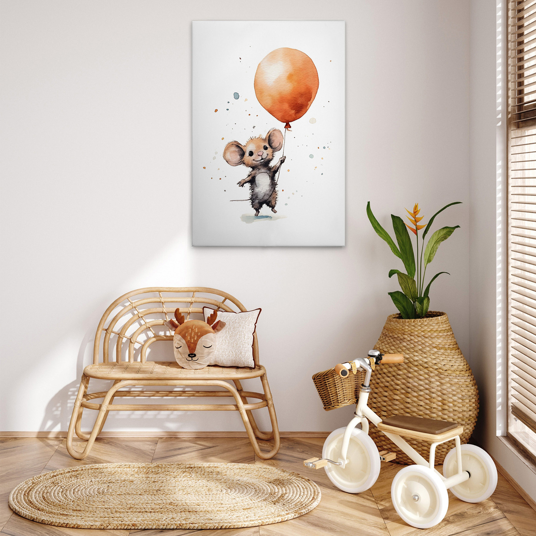 AS Leinwandbild Cute Mouse Orange DD133296