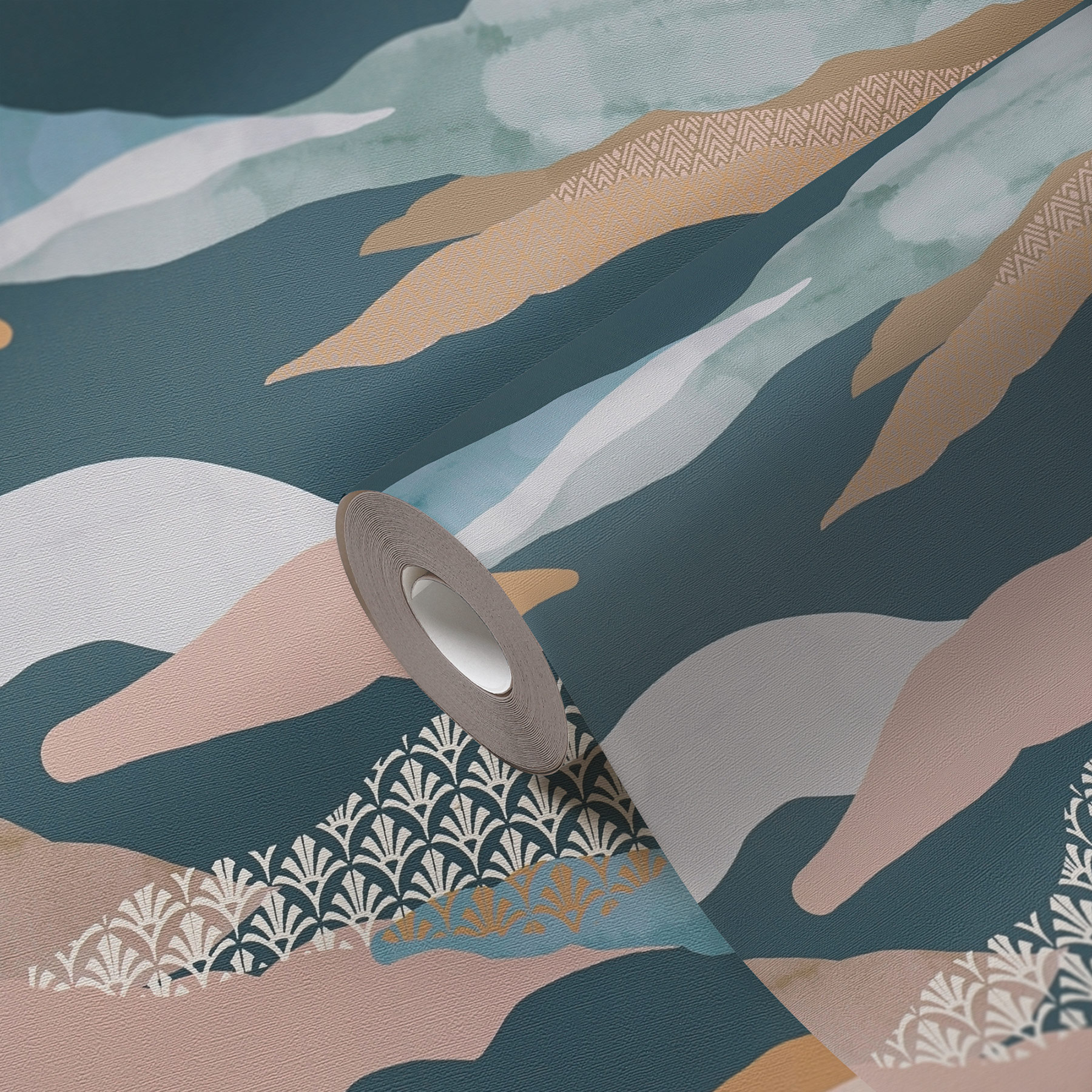 AS Vliestapete PintWalls II Wellen Blau 396994