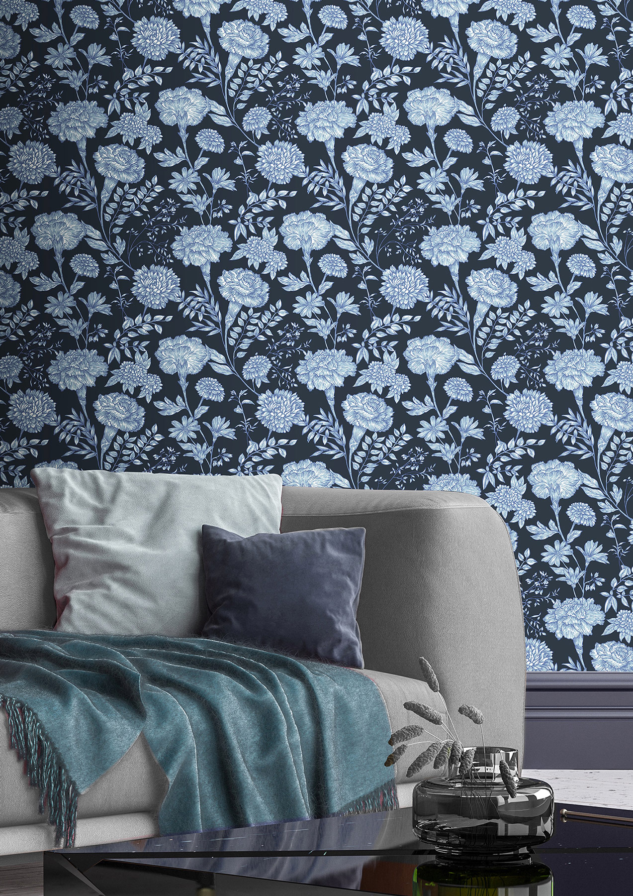 Rasch Vliestapete Symphony Blau-Nachtblau 865004