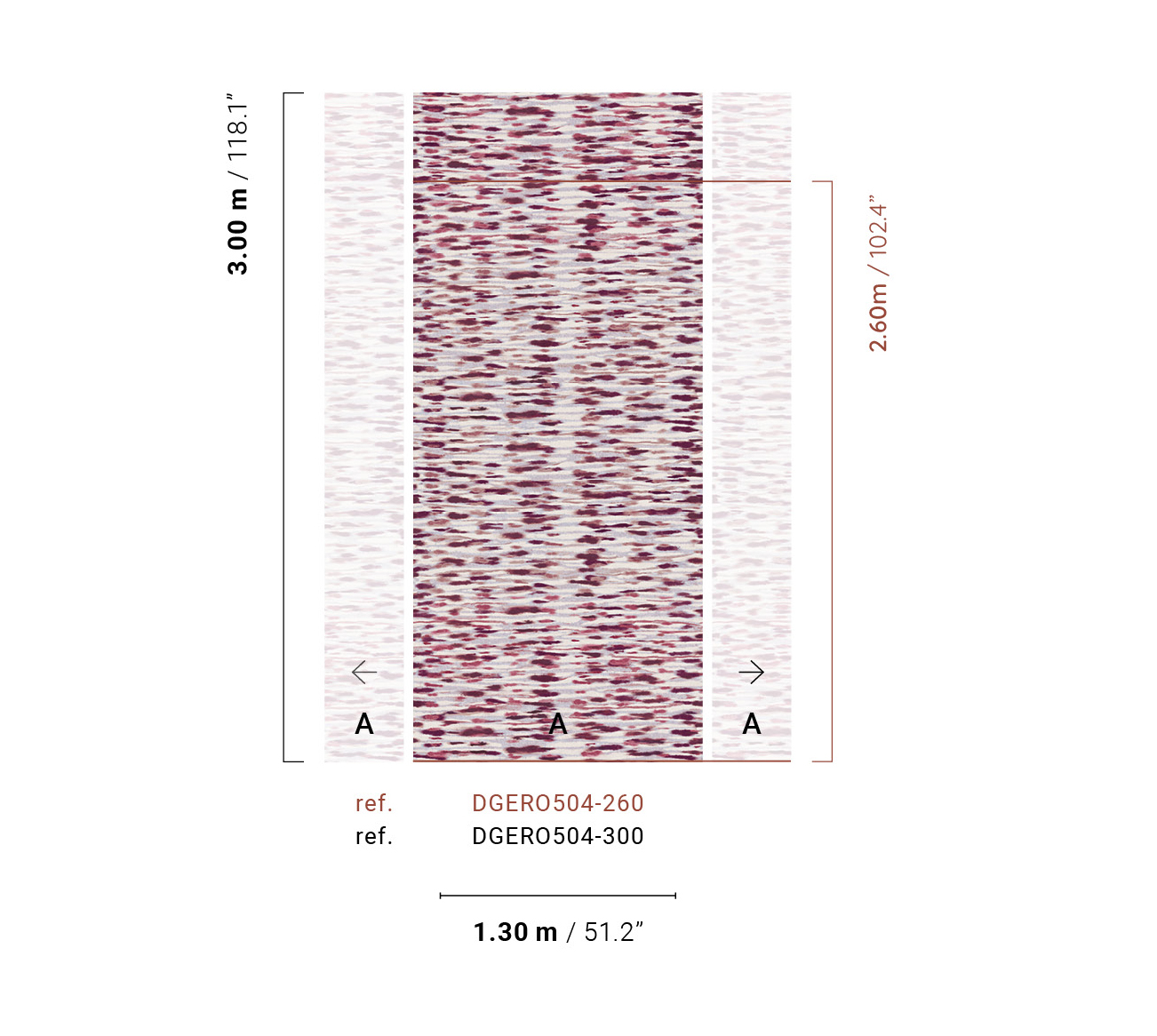 Masureel Fototapete Erosion Mimicry Burgundy DGERO504260