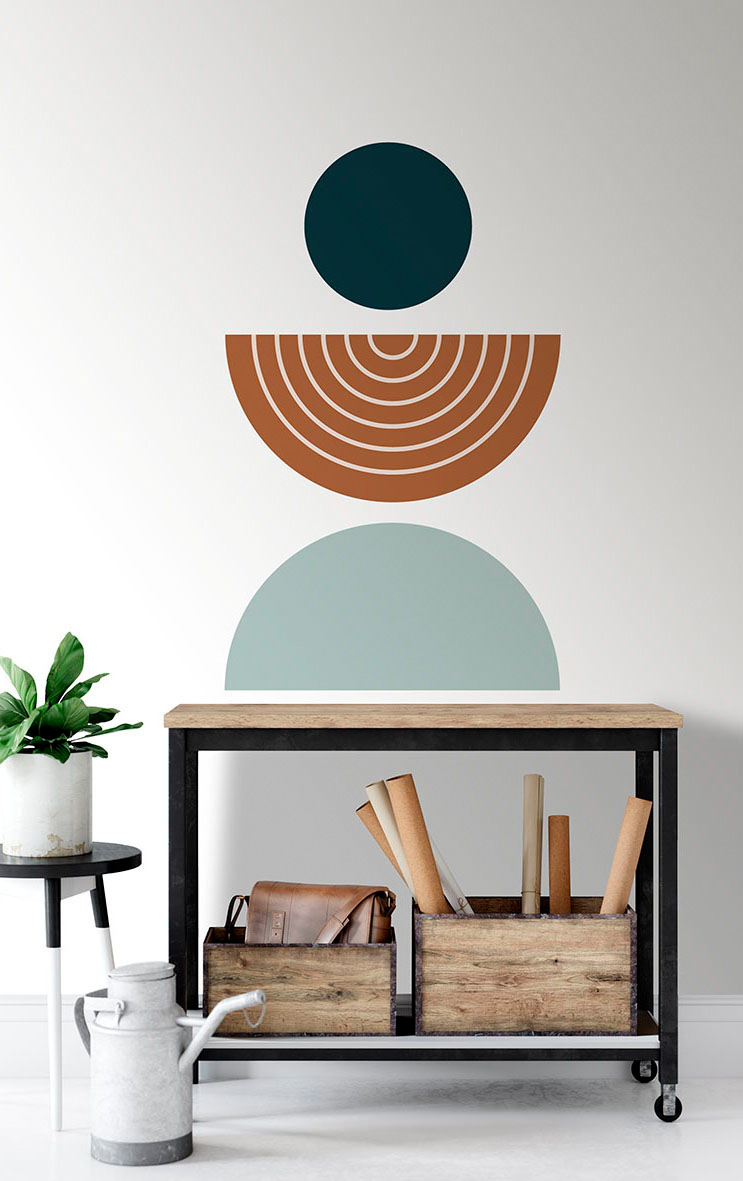 Thomas Fototapete Platin Formen  Deko modular blau