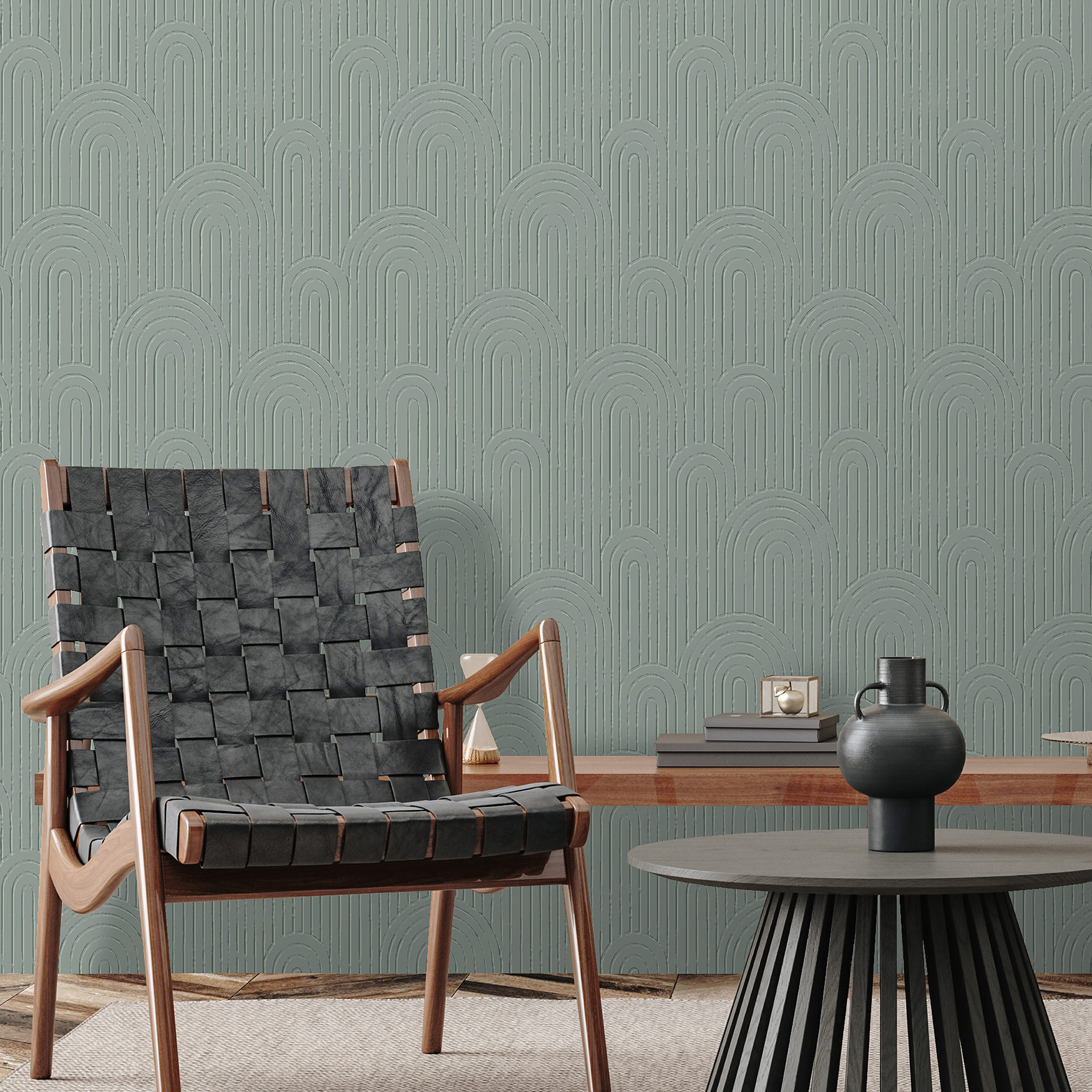 Hohenberger Vliestapete Chalk Colosseo Celadon 65526