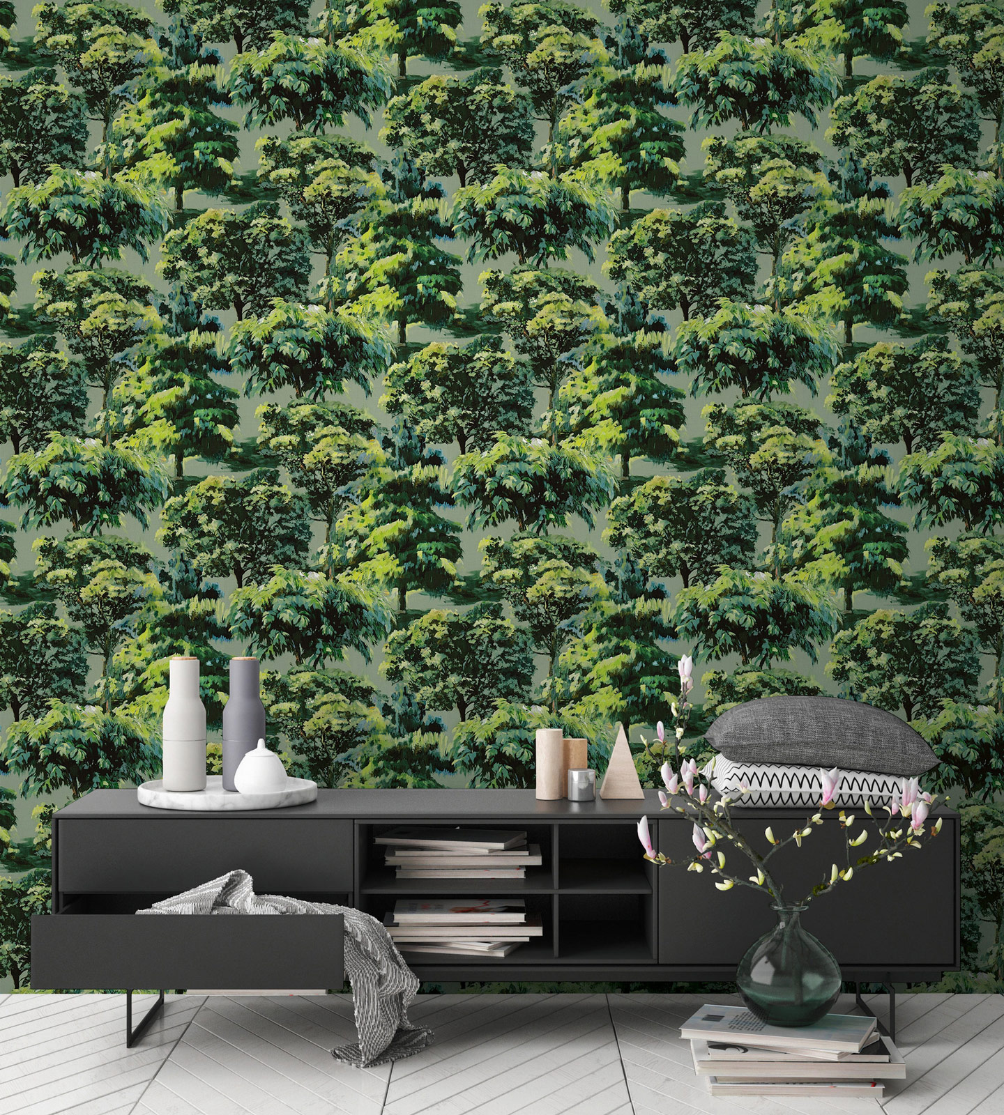 AS Vliestapete PintWalls 3 Floral Grün 791877