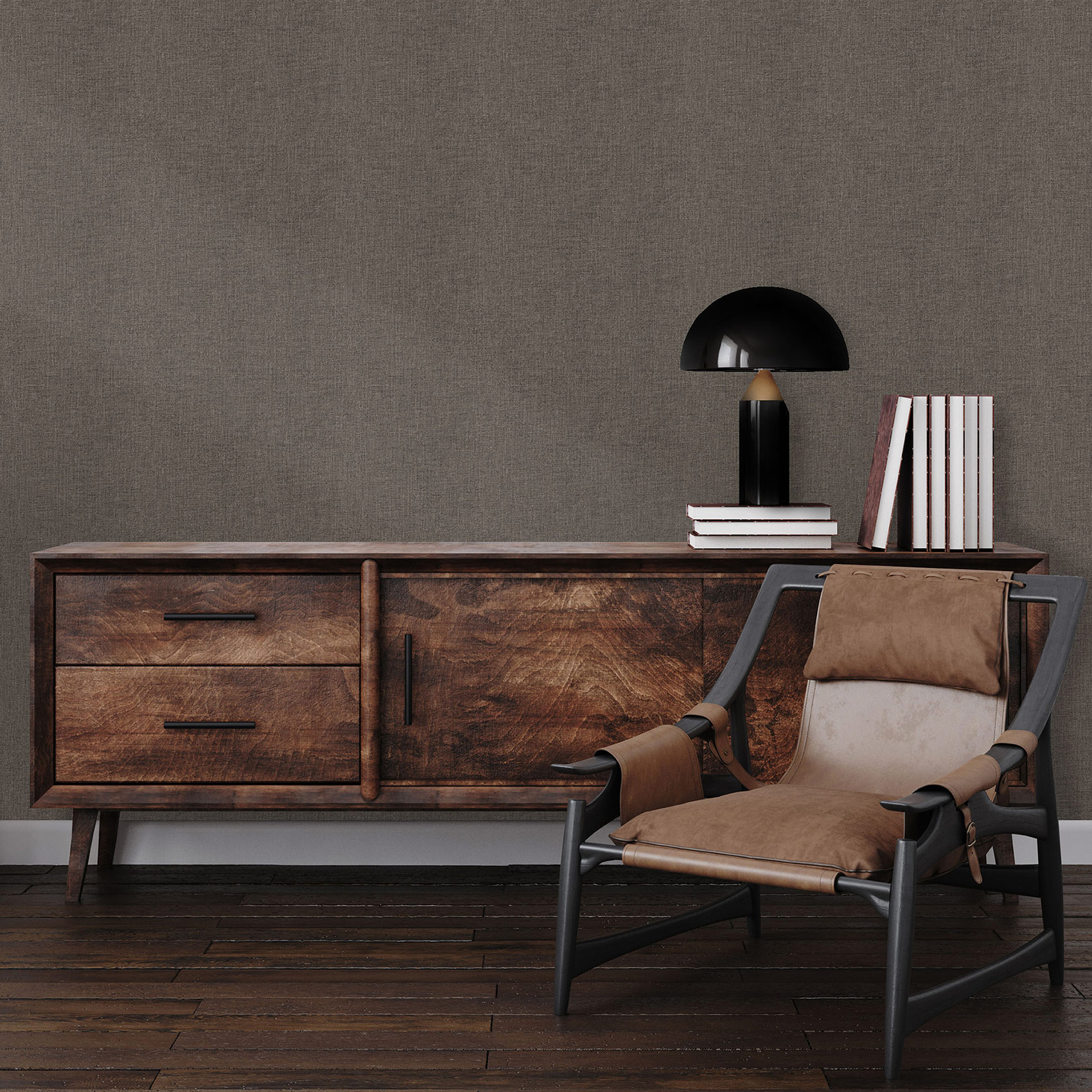 Hohenberger Vliestapete Artist Collage Uni Brown 27263