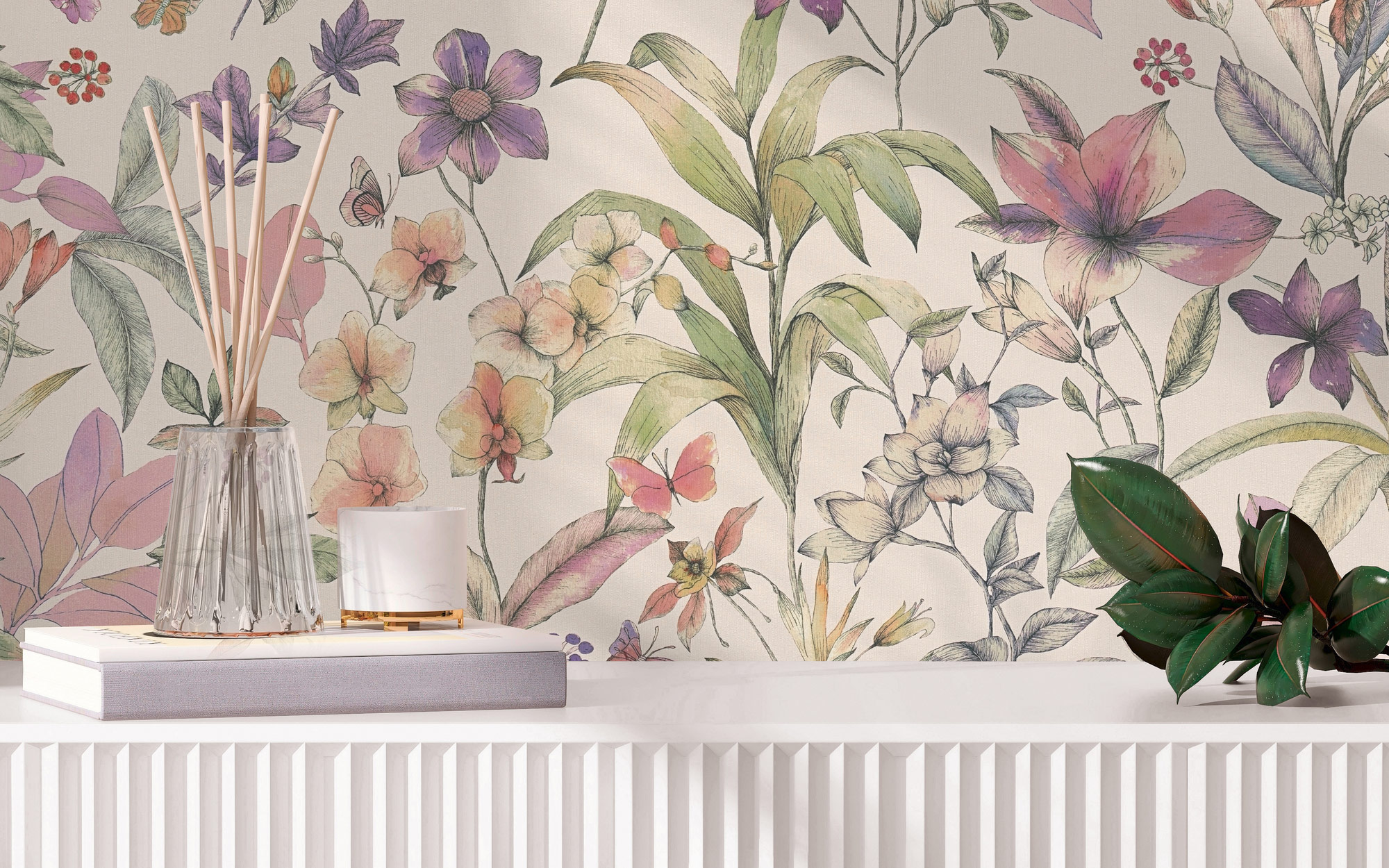 AS Vliestapete PintWalls 3 Floral Weiß 791872