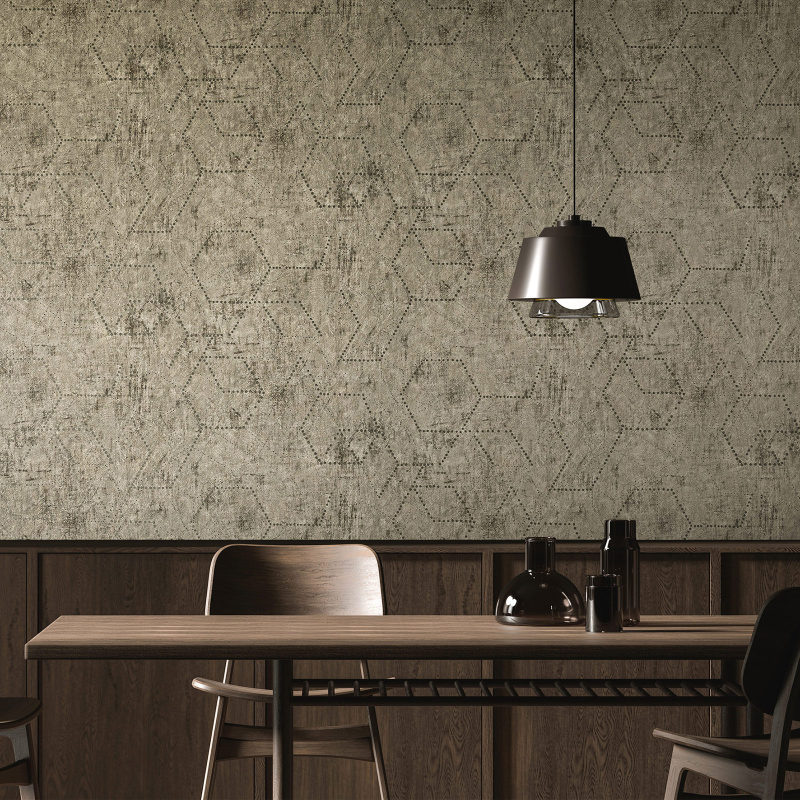 Hohenberger Vliestapete Divino Luna Umber Brown 81316