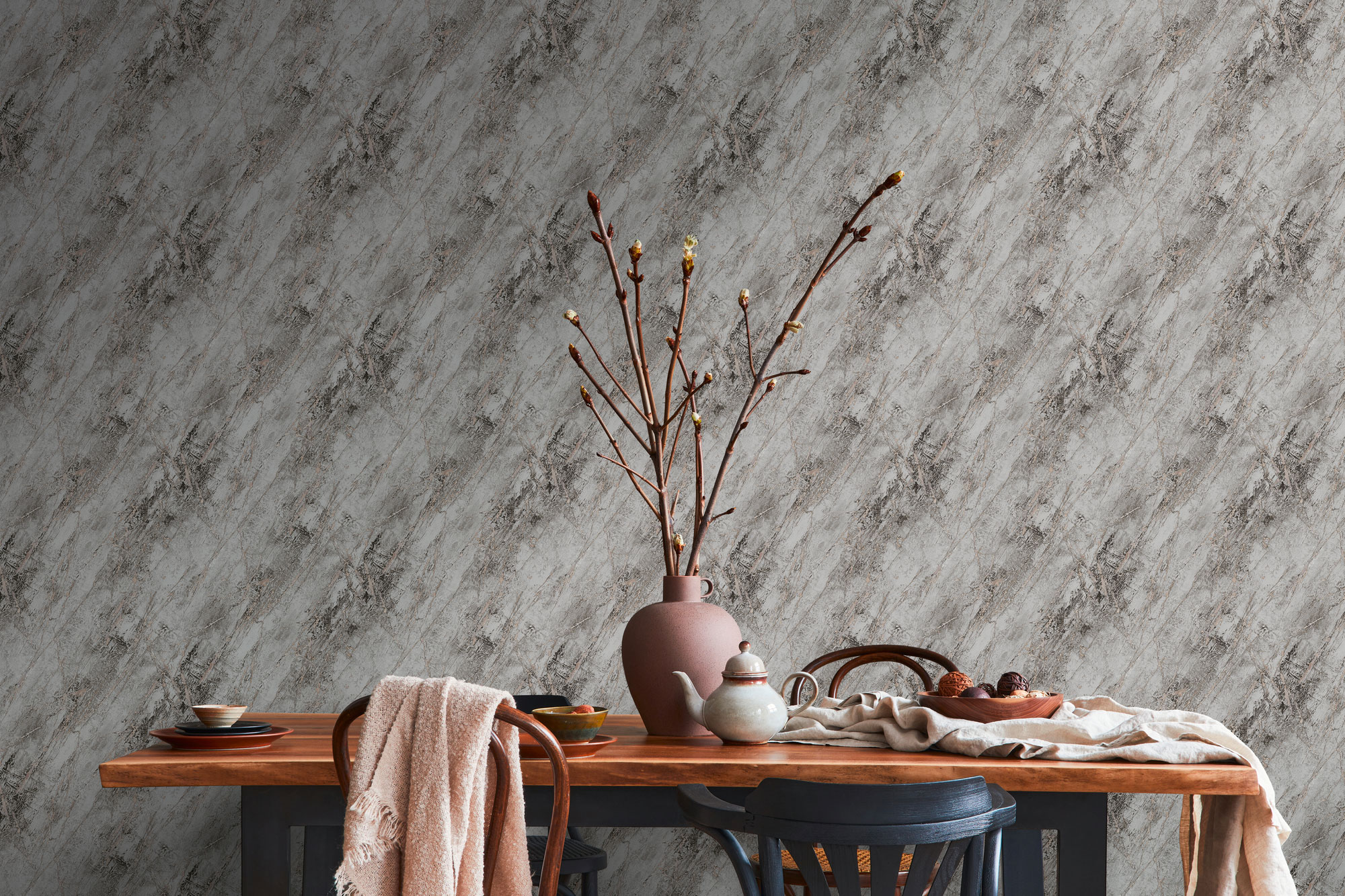 AS Vliestapete The BOS grau Marmortapete 388174